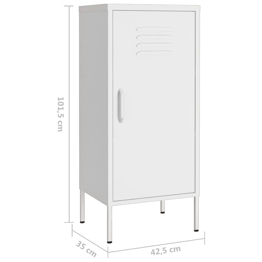 White Steel Storage Cabinet 16.7