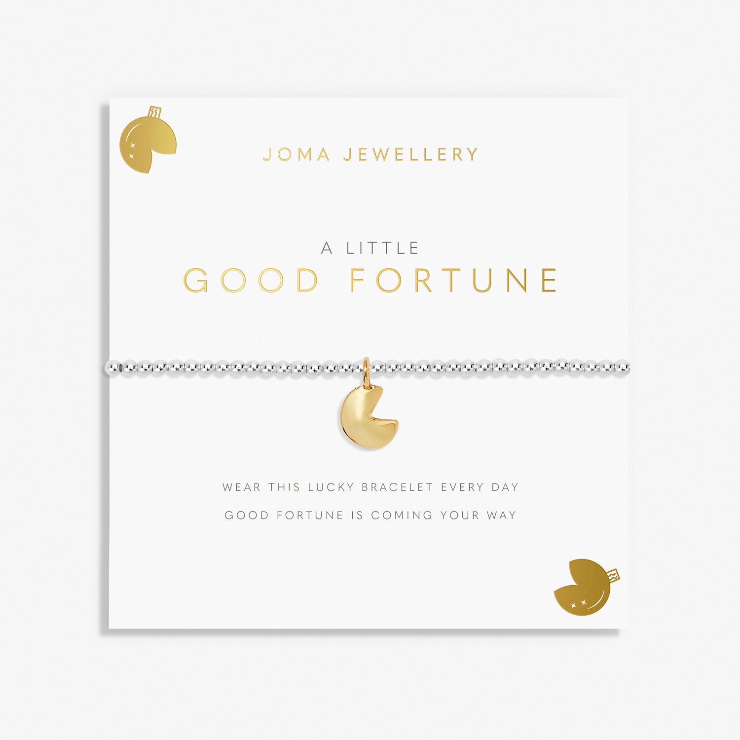 Joma Jewellery Bracelet - A Little Good Fortune Charm Bracelet for Women | Dainty Adjustable Bangle for Good Luck & Positive Energy | Perfect for Gifts, Everyday Wear & Special Occasions