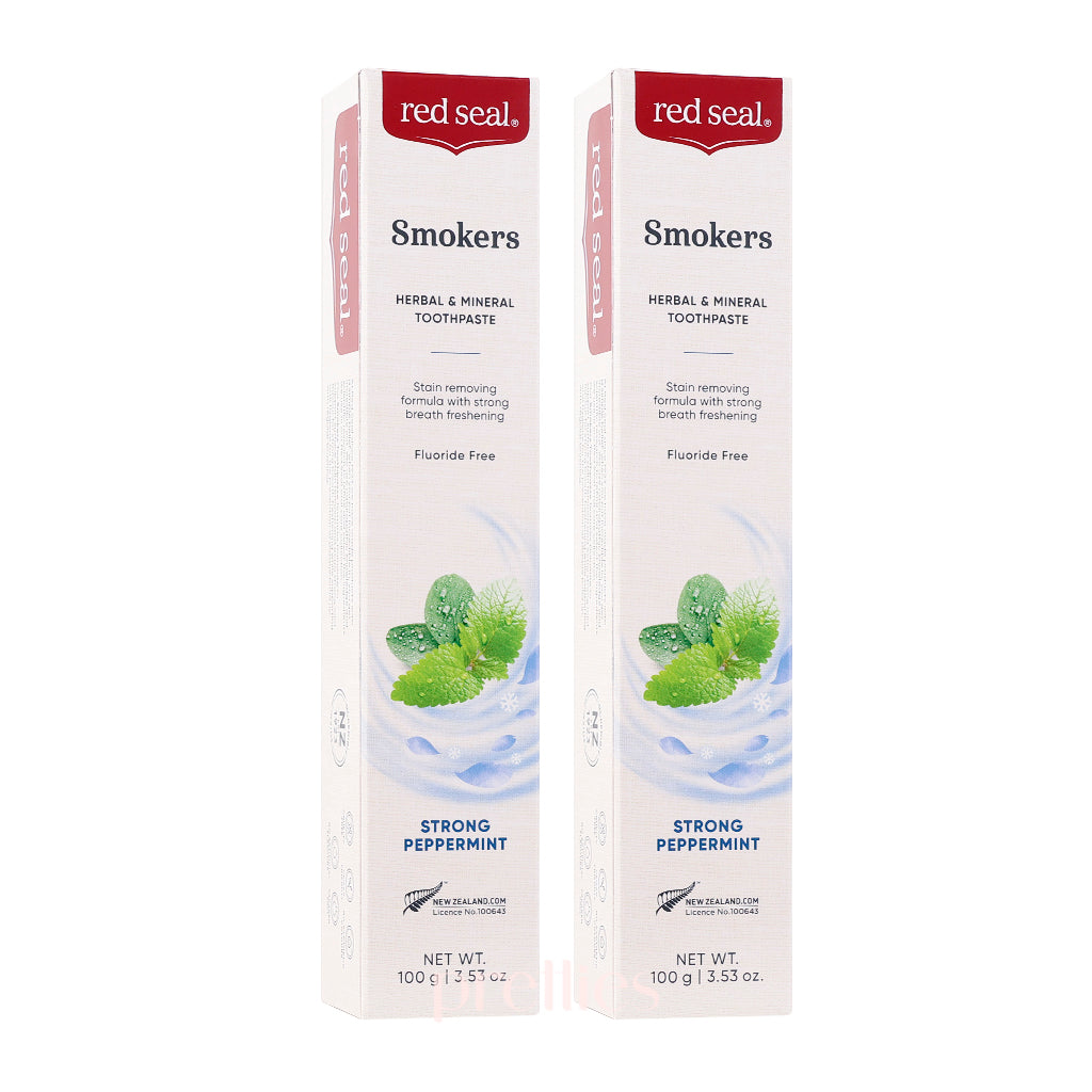 Red Seal Natural Toothpaste for Smokers - 100g x 2 Pack | Whitening & Stain Removal | Fresh Breath Solution for Tobacco Users | Perfect for Daily Oral Care & Travel