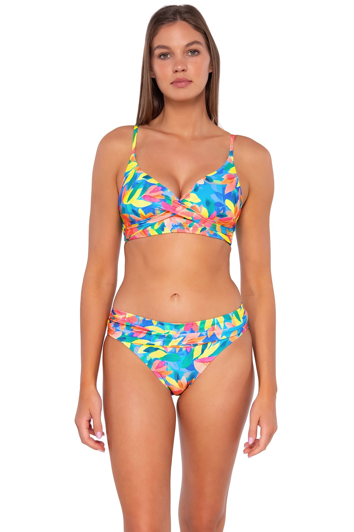 Women's Swimwear Bikini Top - Sunsets Shoreline Petals Lyla Bralette | Beach Vacation, Pool Party, Summer Outfit
