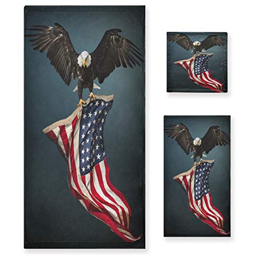 Eagle With American Flag