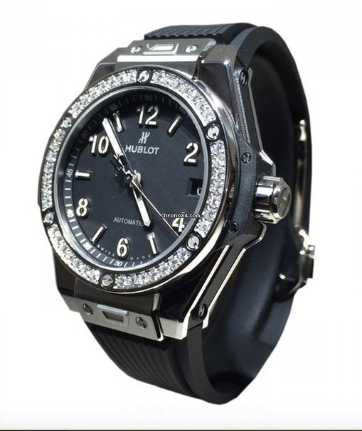 Hublot Big Bang 39mm One Click Steel Diamond Automatic Watch for Men - Luxury Swiss Timepiece with Date Function, Perfect for Business Meetings & Special Occasions