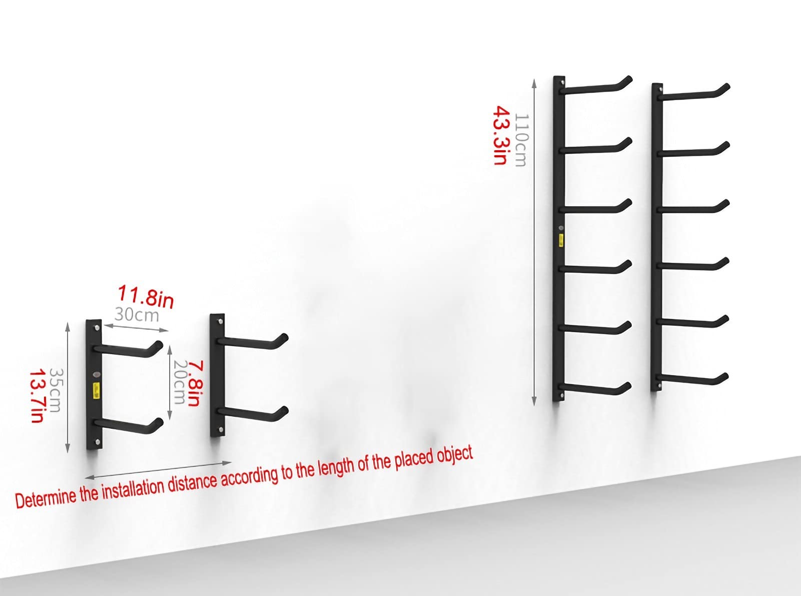 6-Layer Heavy Duty Wall Mount Ball Storage Rack - Organizer for Basketball, Volleyball, Soccer Balls - 300kg Capacity - Easy Installation - Black - Perfect for Gym, Sports Club & Home Storage