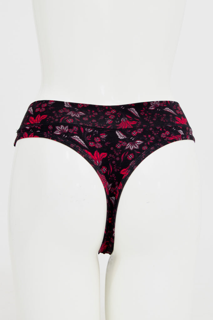 Premium Red La Thong Underwear - Soft Bamboo Fabric for Women - Perfect for Yoga, Lounge & Everyday Comfort