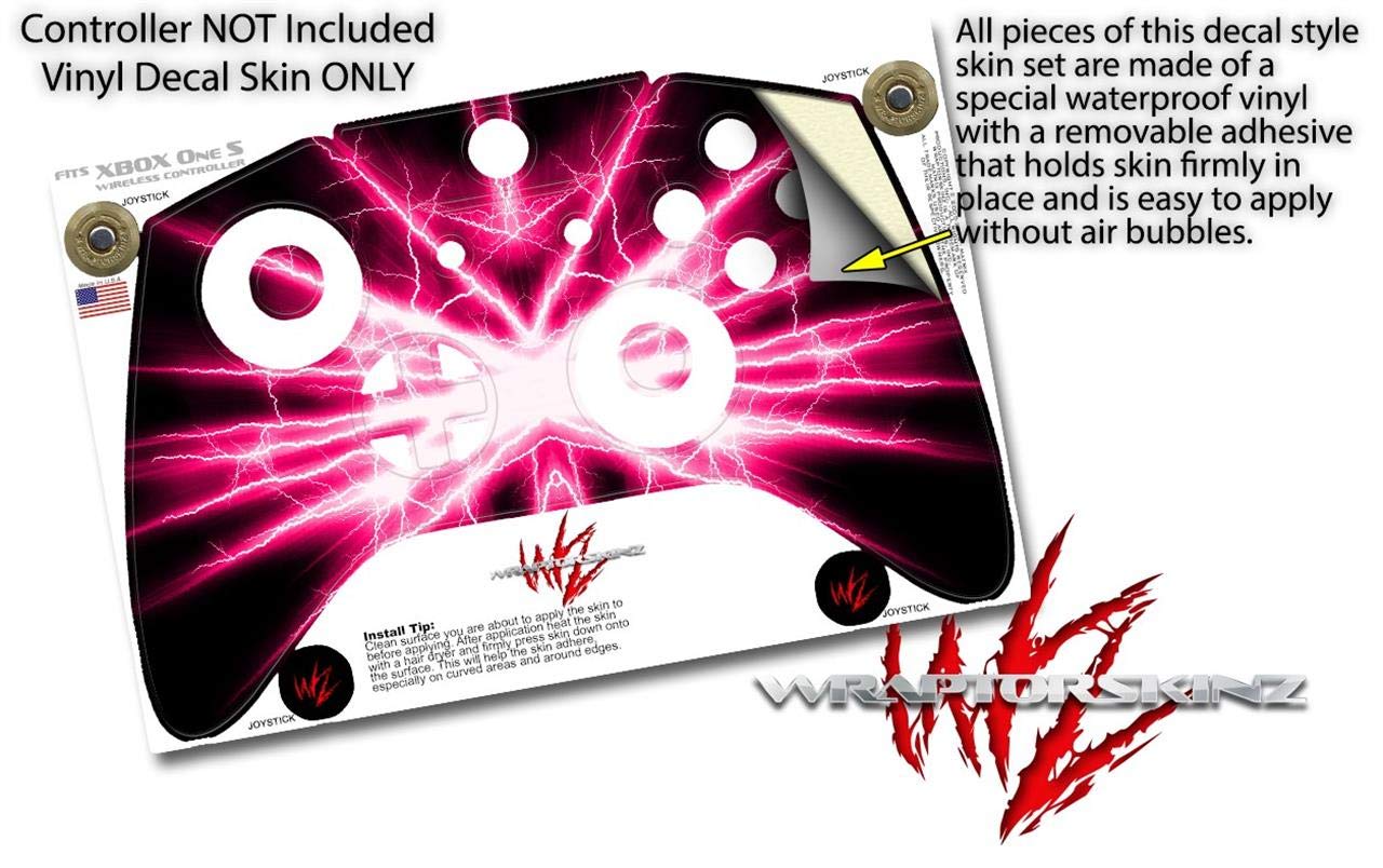 XBOX One S/X Controller Vinyl Skin Wrap - Lightning Pink for Gaming & Protection