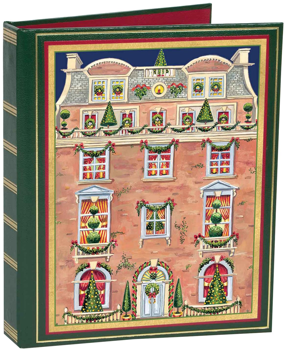 Caspari Christmas List Book - Elegant Holiday House Guest Book for Christmas Party Planning & Festive Home Decor