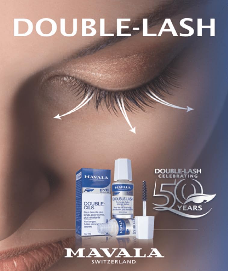 Mavala MAVALA Eye-Lite Double-lash Eyelash Enhancer (0.3 oz) - Natural Lash Growth Serum for Longer, Thicker Lashes - Perfect for Nighttime & Daily Use