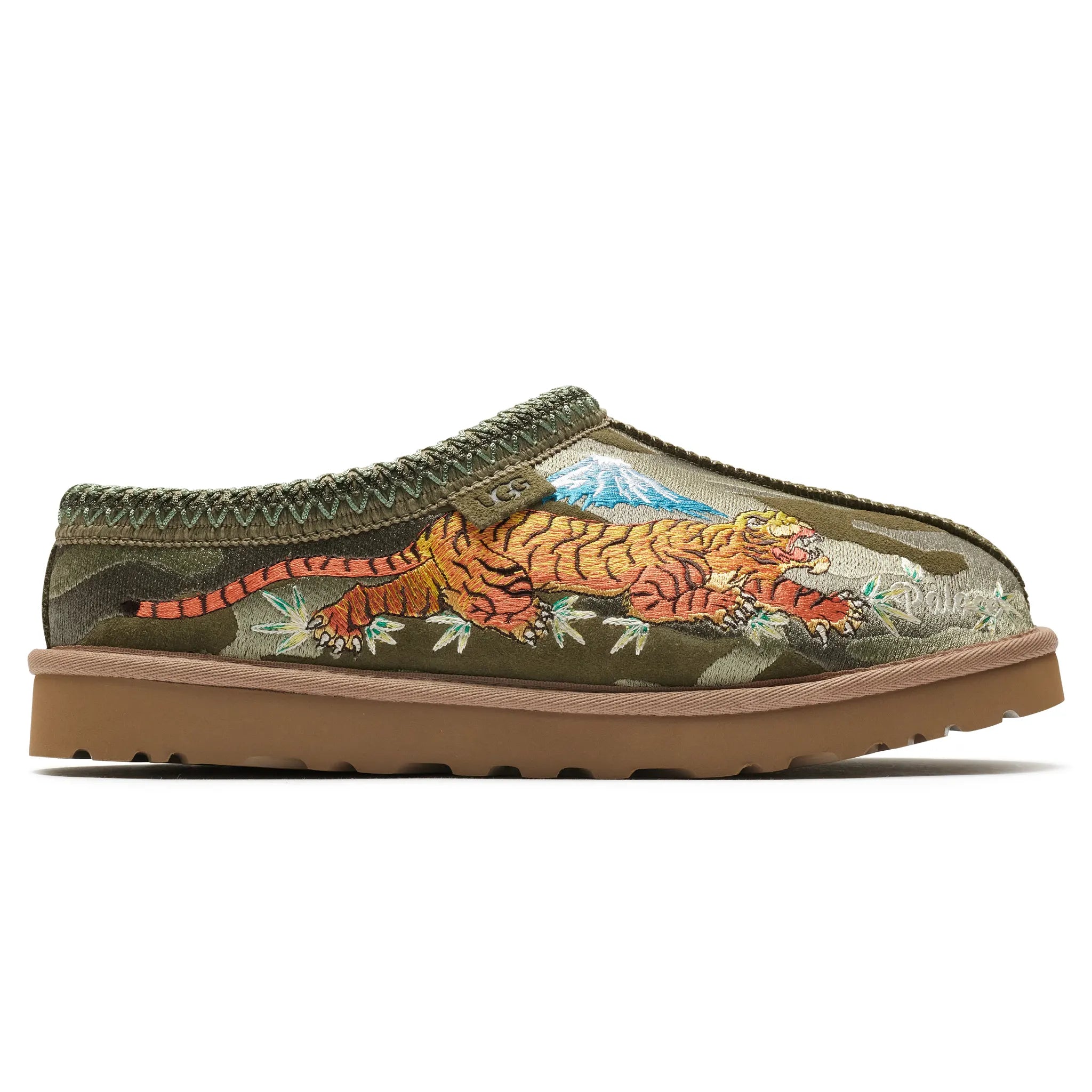 Palace x UGG Tasman Burnt Olive Camo Slippers for Men & Women - Cozy Indoor/Outdoor House Shoes for Winter Comfort & Casual Wear