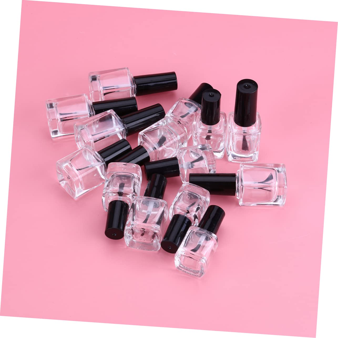 FOMIYES 15ml Empty Glass Nail Polish Bottles with Brush - 6 Pack for DIY Manicure, Pedicure & Nail Art Supplies - Perfect for Home Salon, Professional Use & Gift Packaging