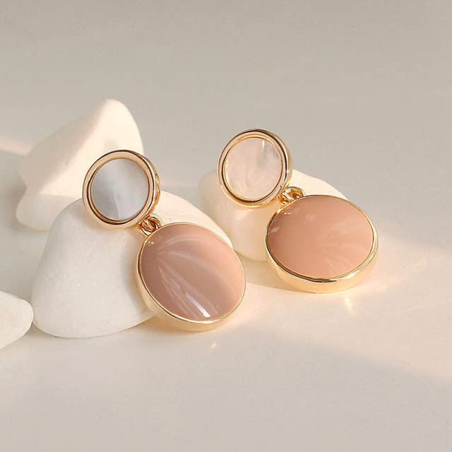 5 Colors Korean Enamel Stud Earrings for Women - Black & White Minimalist Fashion Jewelry - Perfect for Casual Wear, Office & Special Occasions