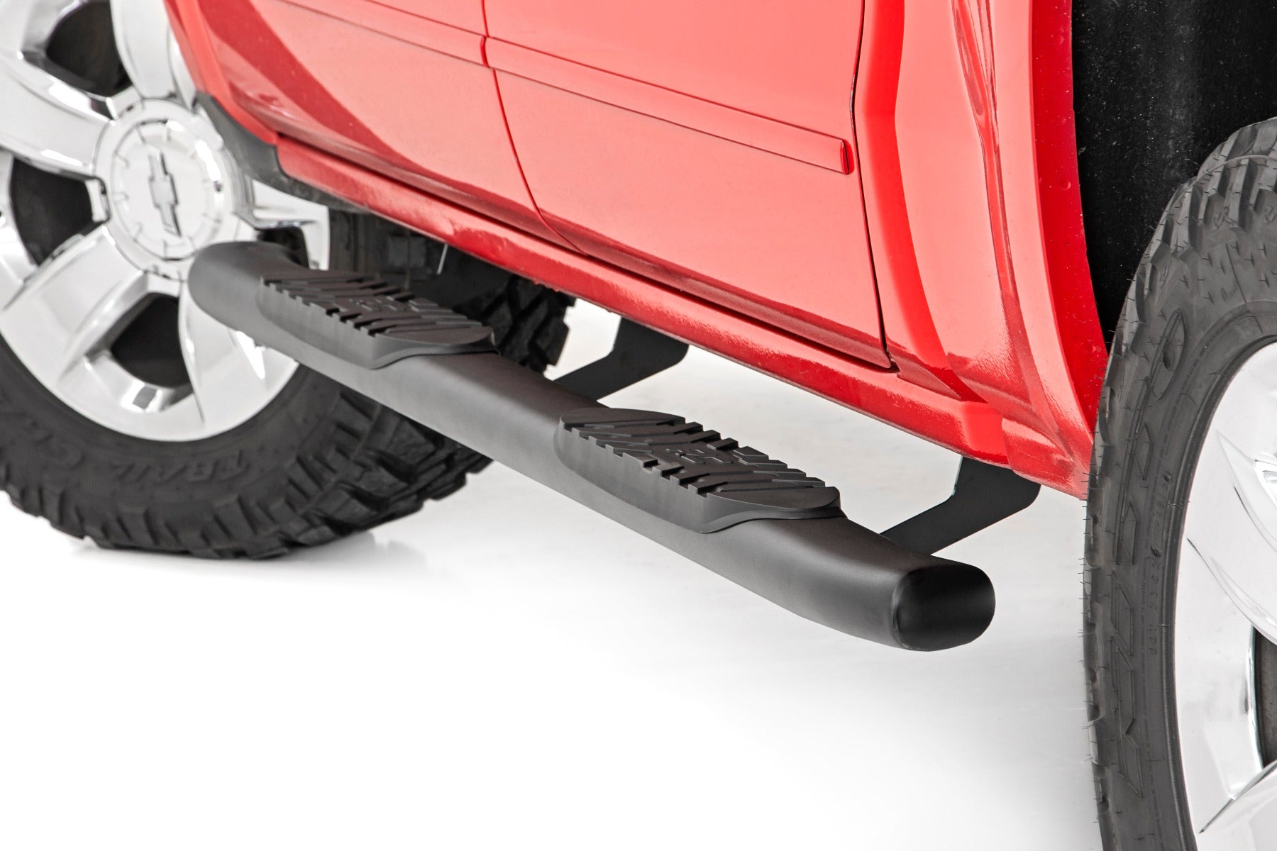 2007-2019 Chevy/GMC 1500/2500HD/3500HD Oval Nerf Step Bars - Crew Cab & DEF Tank Compatible (Part# 21001) - Heavy Duty Running Boards for Off-Road & Truck Accessories