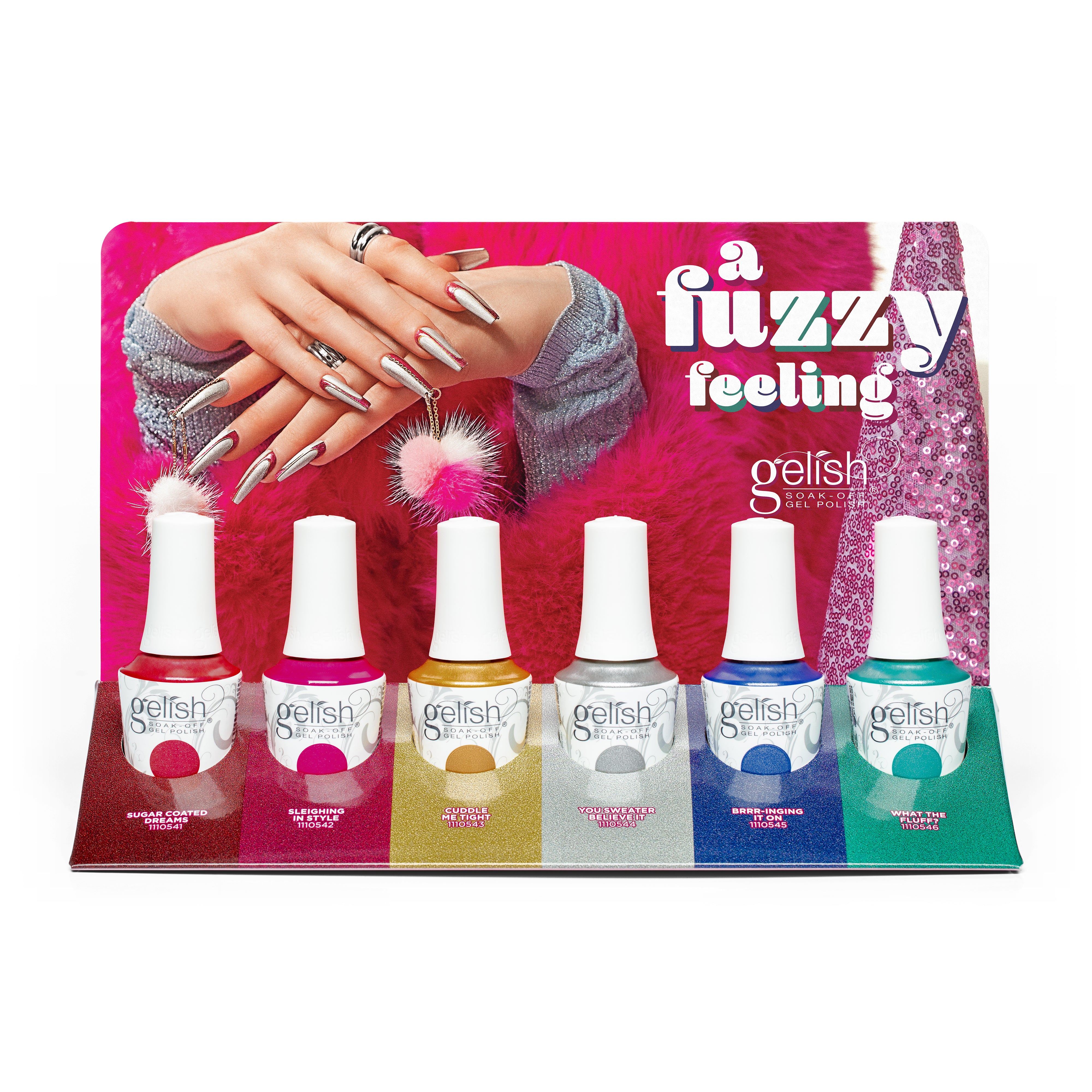 Gelish Gel Polish Set - Fuzzy Feeling Collection (6 Piece) for Professional & At-Home Nail Art Manicures | Long-Lasting & Vibrant Colors