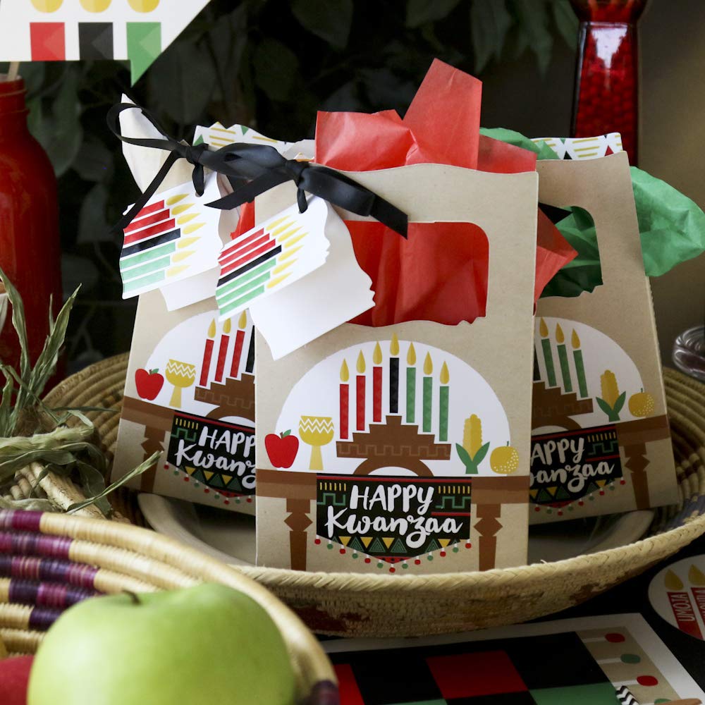 Happy Kwanzaa African Heritage Party Favor Boxes - Set of 12 for Holiday Celebrations, Family Gatherings & Cultural Events