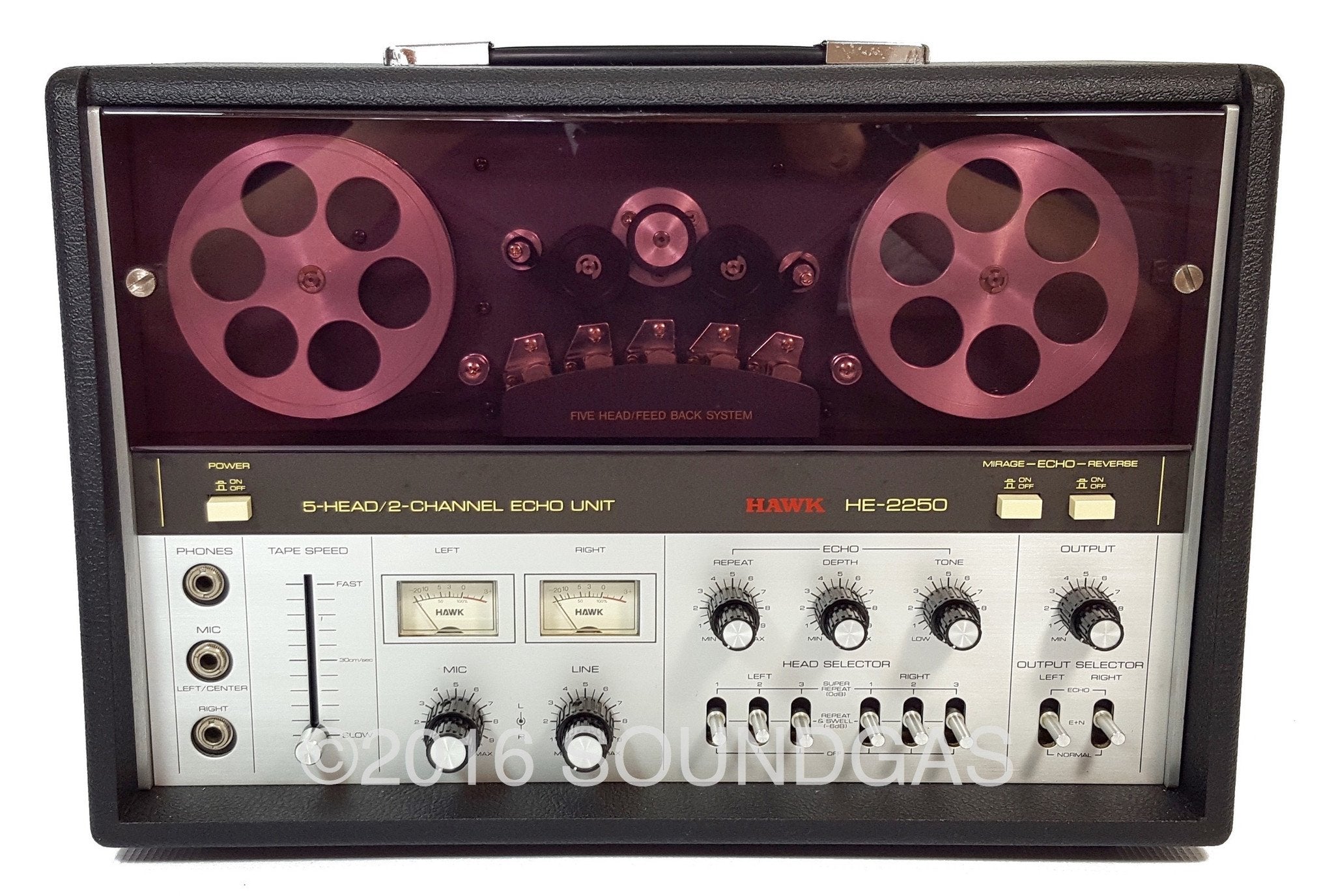 Hawk HE 2250 Professional 5-Head 2-Channel Karaoke Echo Machine - Perfect for Home Singing, Parties & Live Performances