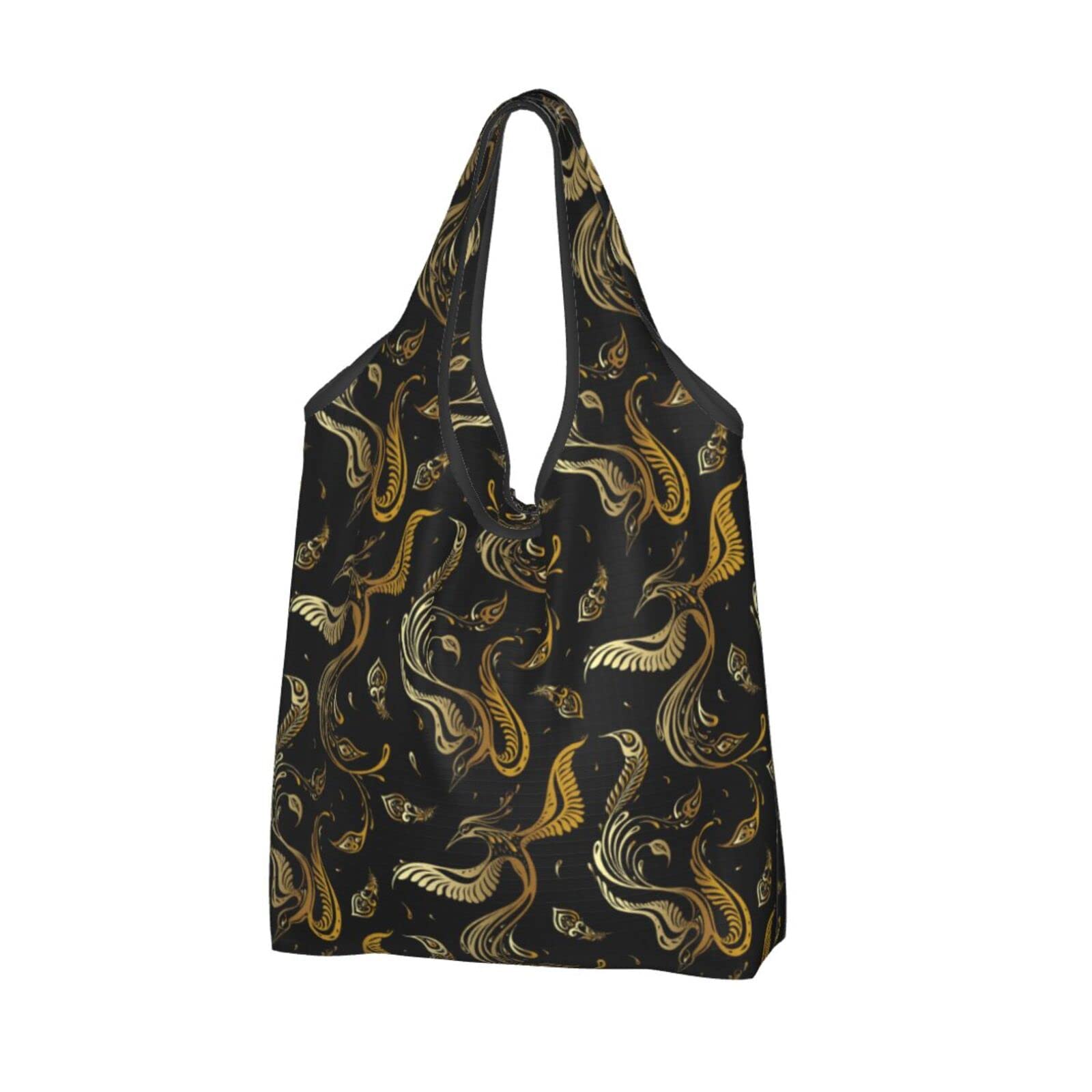 Eco-Friendly Peacock Print Reusable Shopping Bags - Waterproof Large Foldable Grocery Tote for Women - Perfect for Grocery Shopping, Beach Trips & Farmers Market