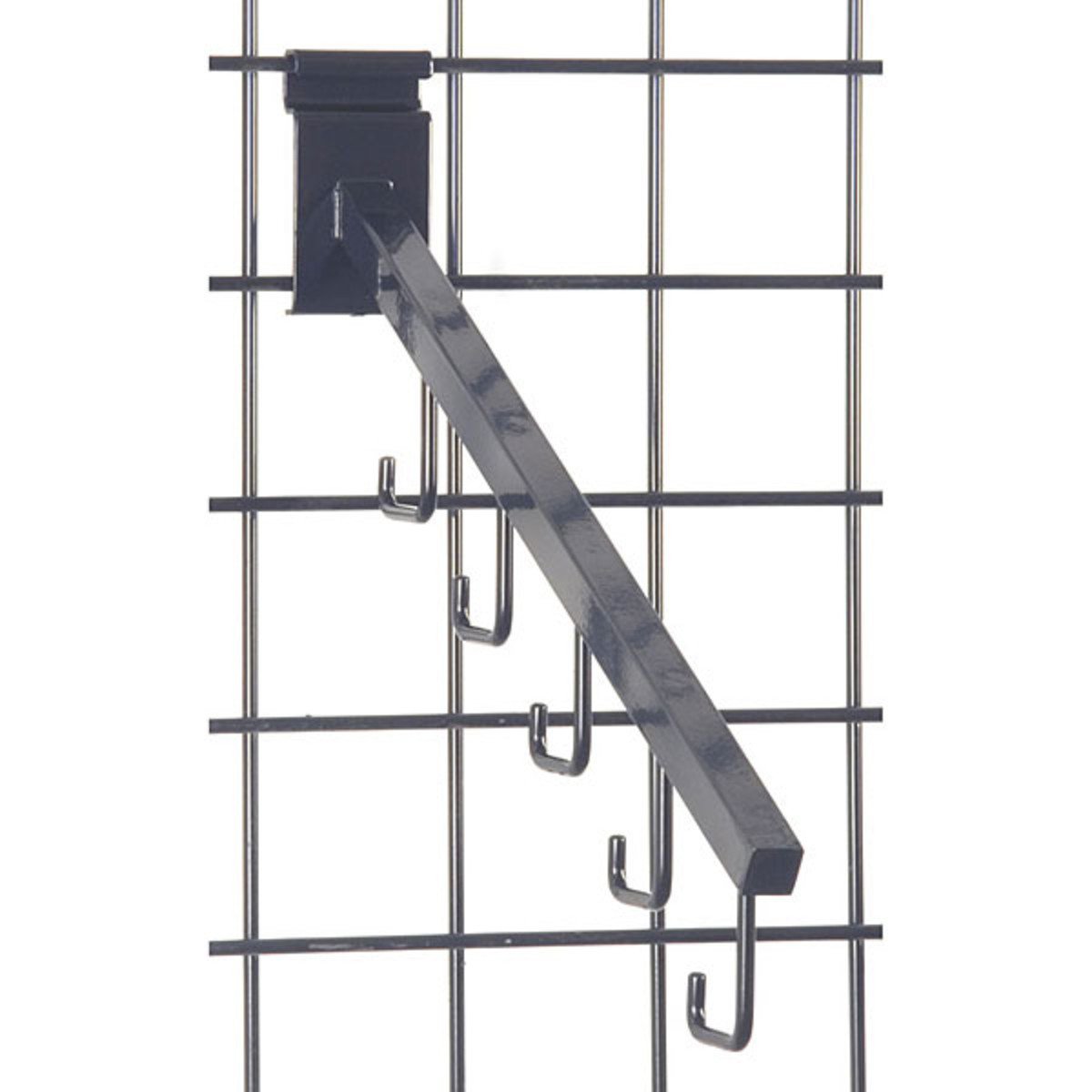 Black Square 5 Hook Gridwall Waterfall Display - Perfect for Retail Stores, Boutiques, and Trade Show Booths