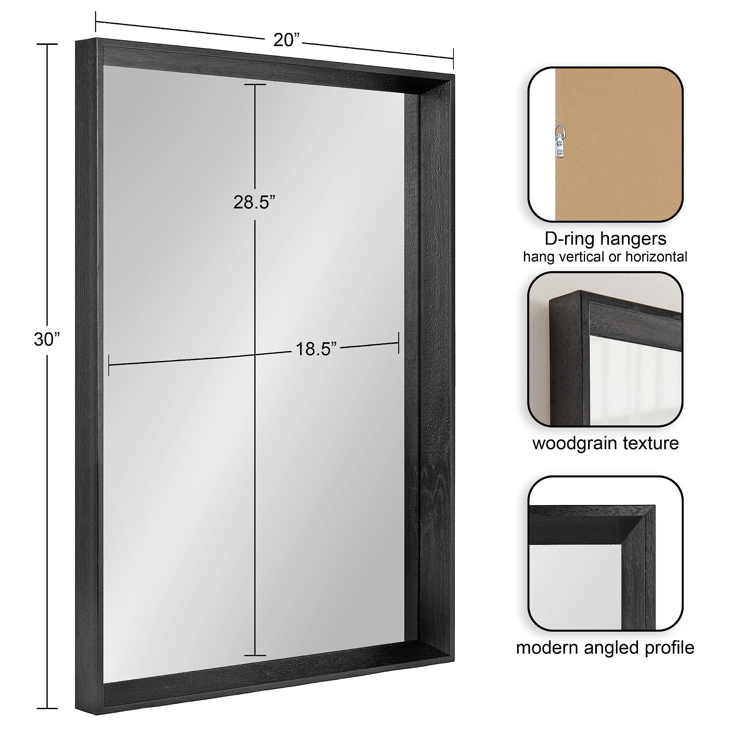 Kate & Laurel Quato Transitional Rectangular Wall Mirror - 20
