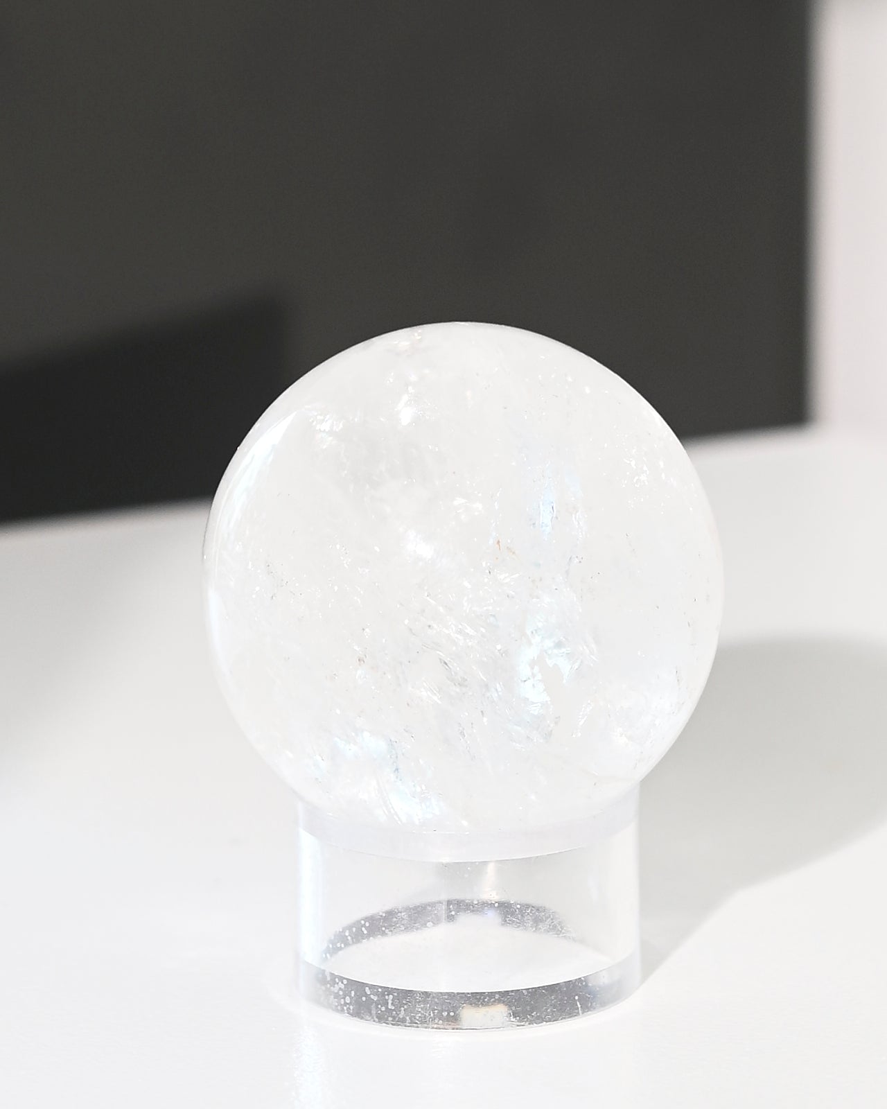 2.5 Inch Clear Quartz Crystal Sphere - Natural Healing Stone for Meditation, Reiki, and Energy Work - Perfect for Home Decor, Spiritual Gifts, and Feng Shui