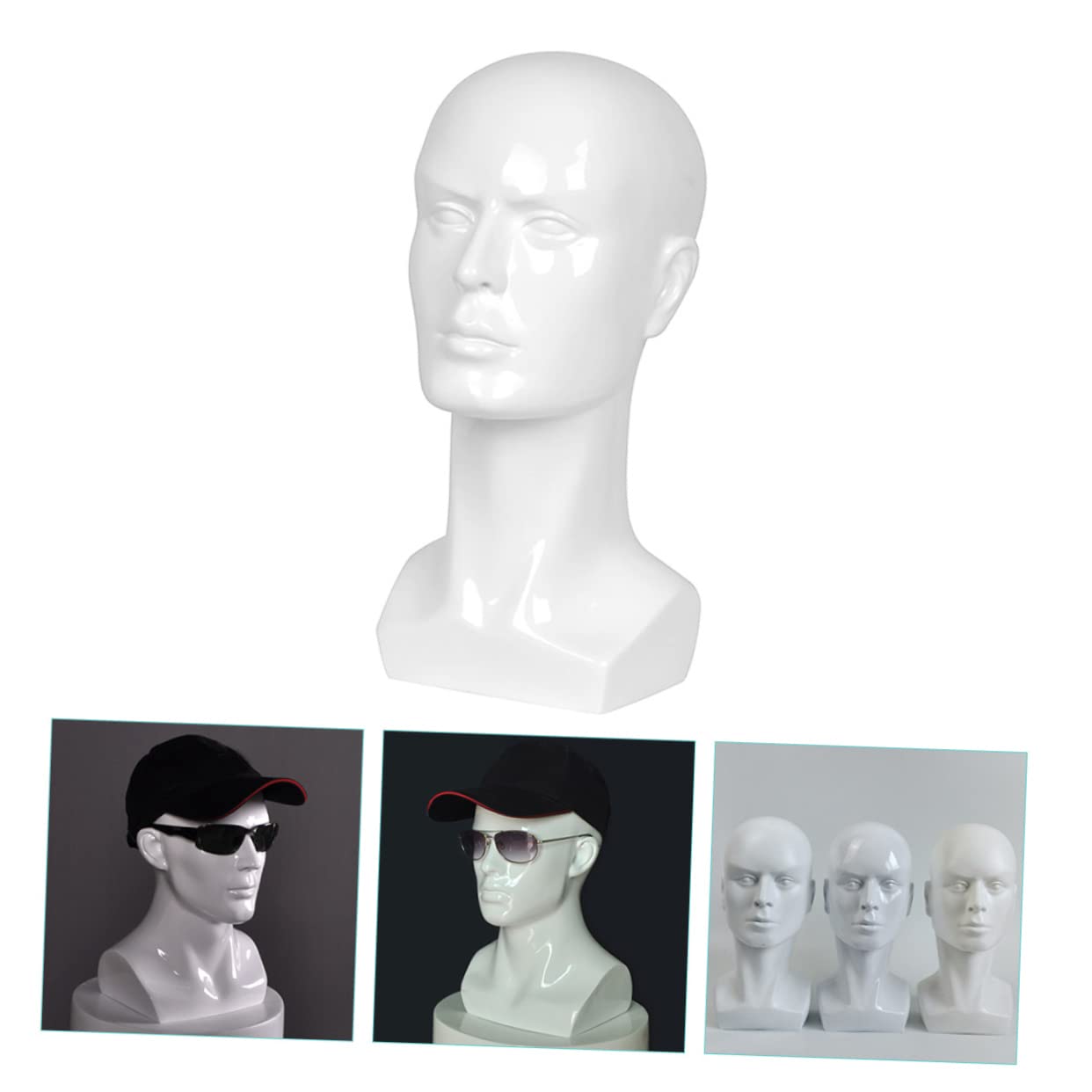 VILLFUL Full-Size Male Wig Display Mannequin Head - Professional Cosmetology Model with Sturdy Safe Stand for Salon, Barber Shop & Hair Styling Practice