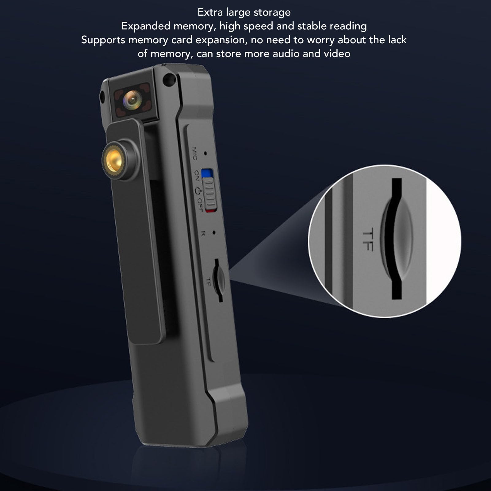 4K Action Camera with 1080P HD & IR Night Vision, Rotatable Lens, Motion Detection, Loop Recording - Portable Sports Camera for Cycling, Skiing, Diving, Vlogging (Includes Mounting Clip)