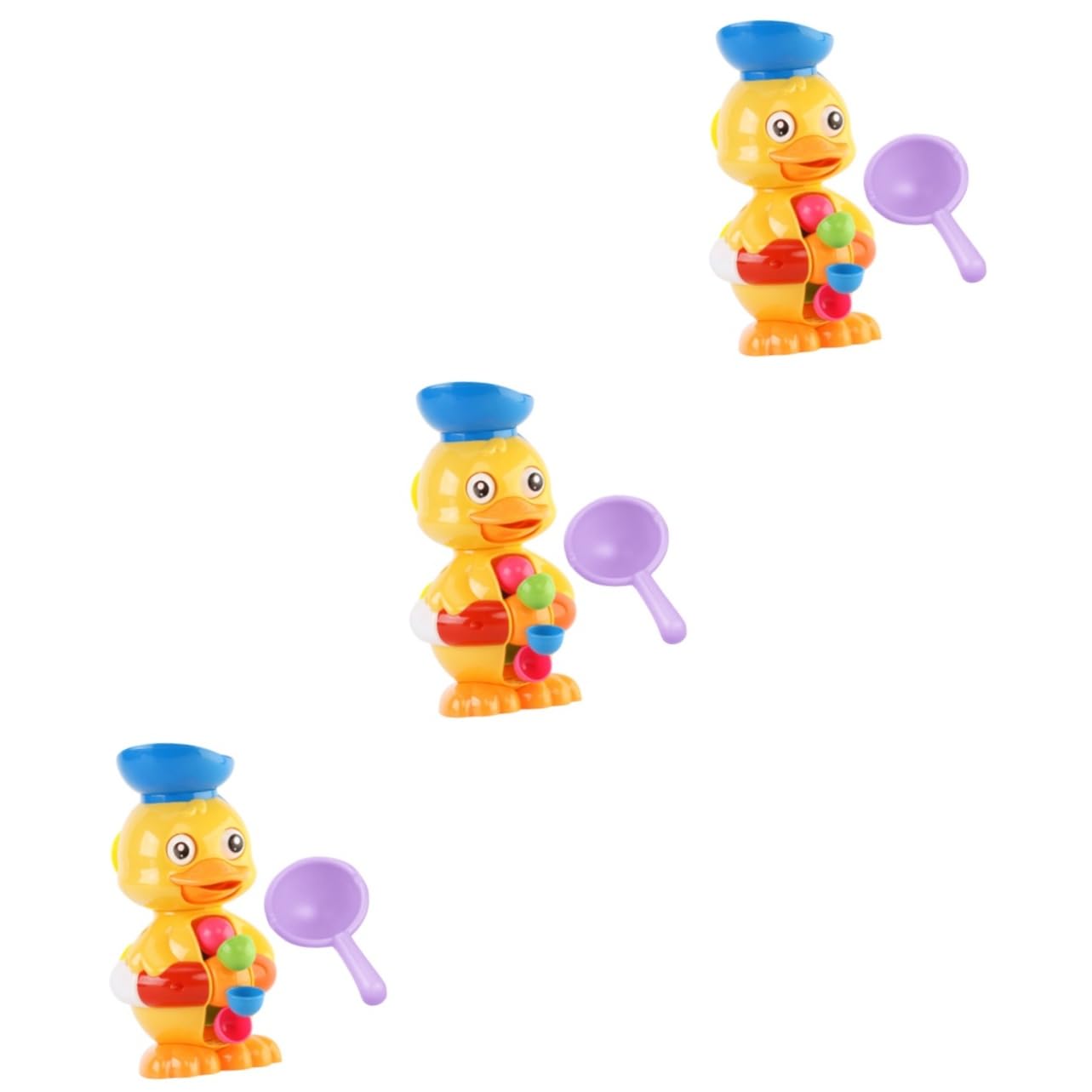 FAVOMOTO 3 Sets Duck Bath Toys for Babies - Rotating Sprinkler Tub Toys for 1-3 Year Olds, Fun Bath Time Water Play for Toddlers & Kids, Perfect for Bathtub, Pool and Outdoor Water Activities
