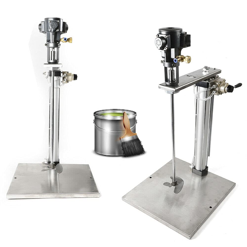 TFCFL 5 Gallon/20L Pneumatic Paint Mixer Machine with Stand - Stainless Steel Agitator Blender & Auto Lifting System - Professional Paint Stirring Equipment for Industrial, Automotive & DIY Painting Projects