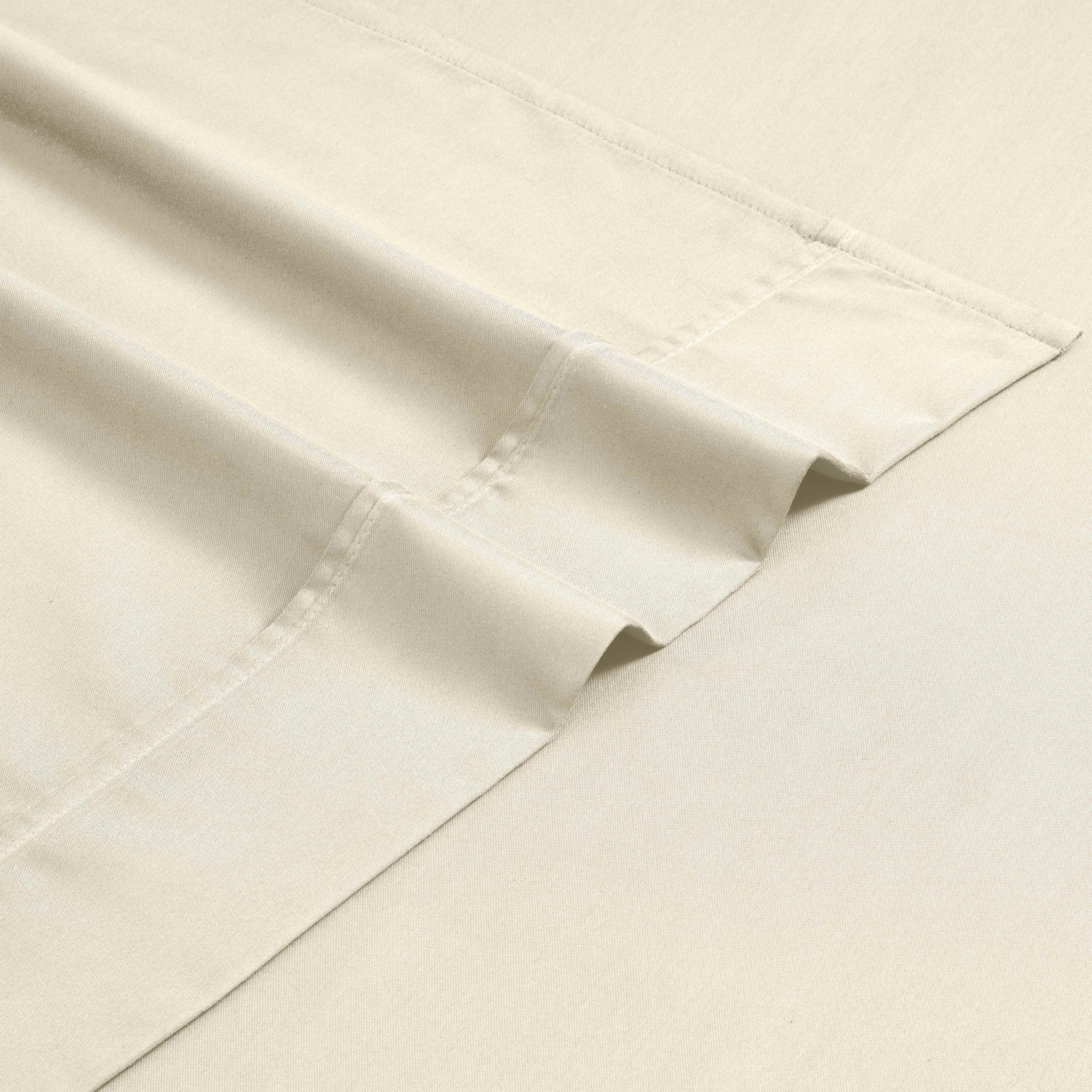 1200 Thread Count Cotton Rich Solid Deep Pocket Bed Sheet Set - Queen Size, Ultra Soft & Breathable - Perfect for Luxury Hotels, Guest Rooms & Master Bedrooms