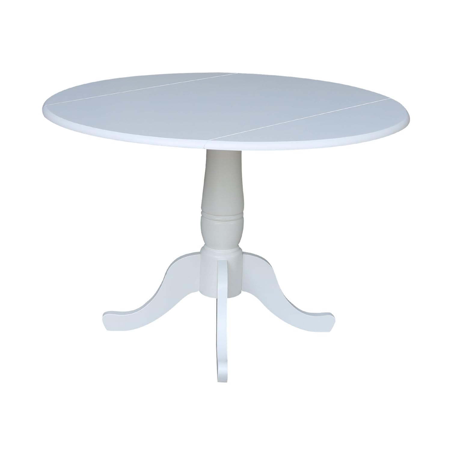 International Concepts 42-inch Round Dual Drop Leaf Pedestal Dining Table - 29.5
