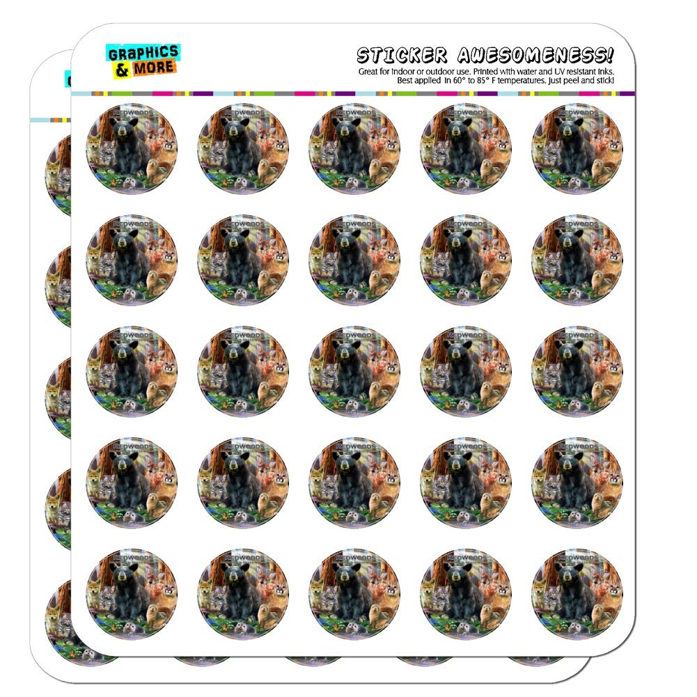 Redwoods National and State Parks Wildlife Stickers - Bear, Deer, Cougar & Bobcat Planner Calendar Decals for Scrapbooking & Crafting - Perfect for DIY Journals, Bullet Planners & Nature-Themed Projects