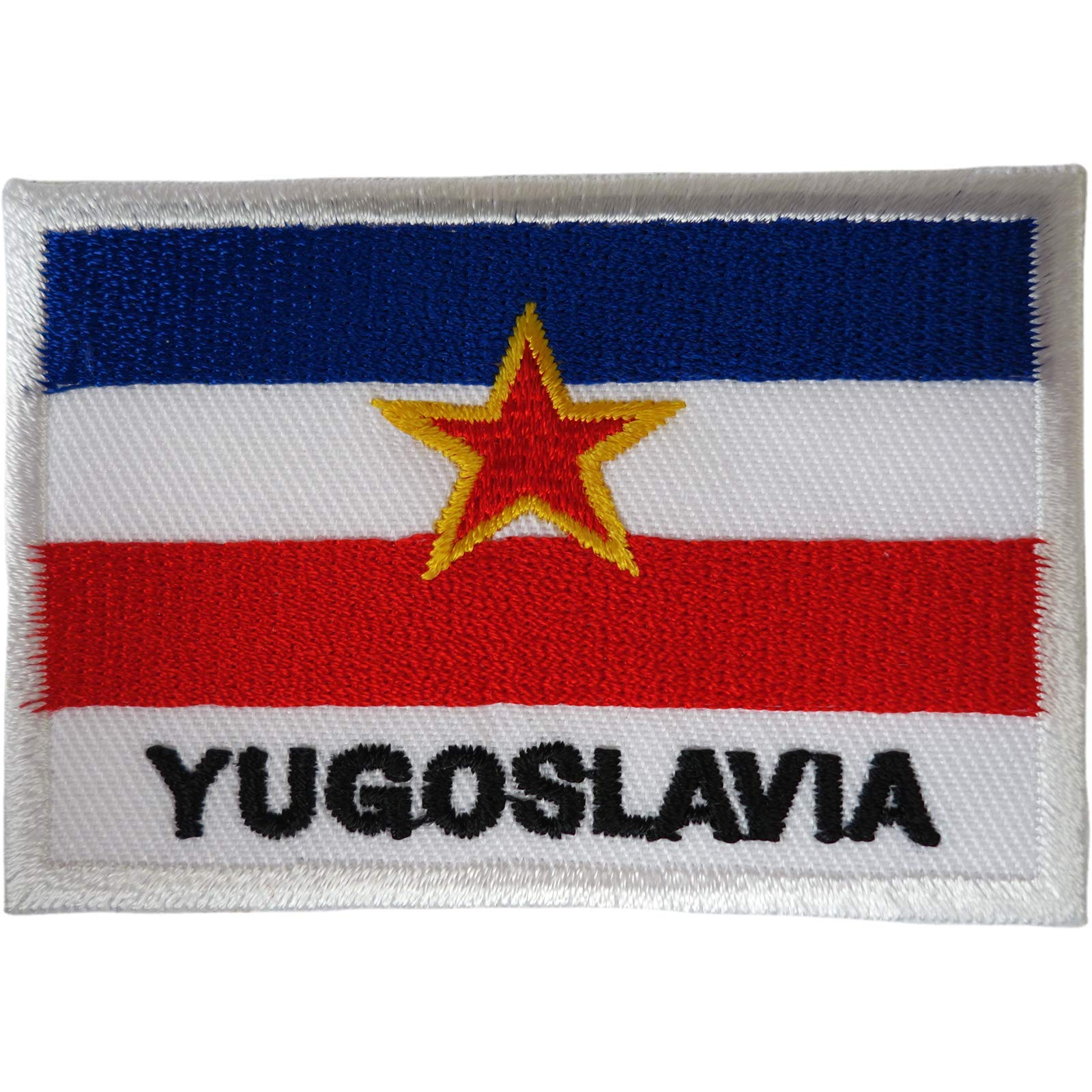 Yugoslavia Flag Embroidered Patch - Iron-On Sew On Badge for Jackets, Bags & Hats - Yugoslavian National Symbol for DIY Crafts & Costumes