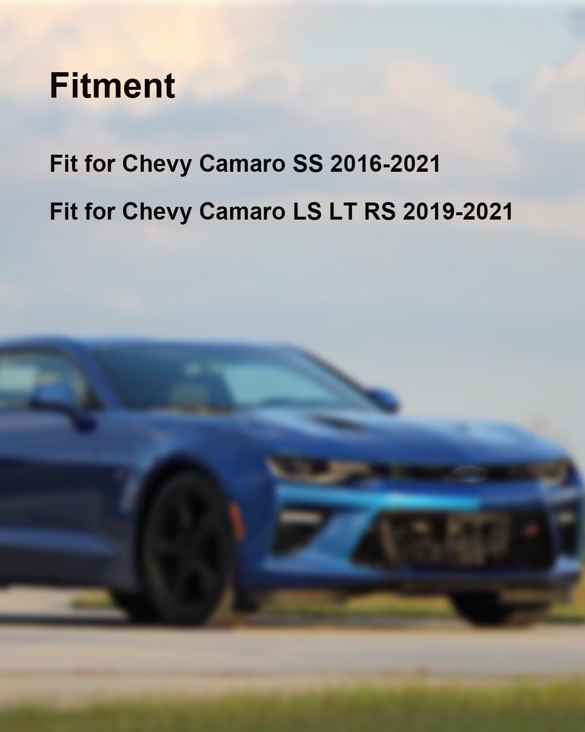 3PCS Carbon Fiber Front Bumper Lip Spoiler Diffuser for Chevy Camaro SS 2016-2021 & LS/LT/RS 2019-2021 - Aggressive Styling Upgrade for Street Racing & Car Shows