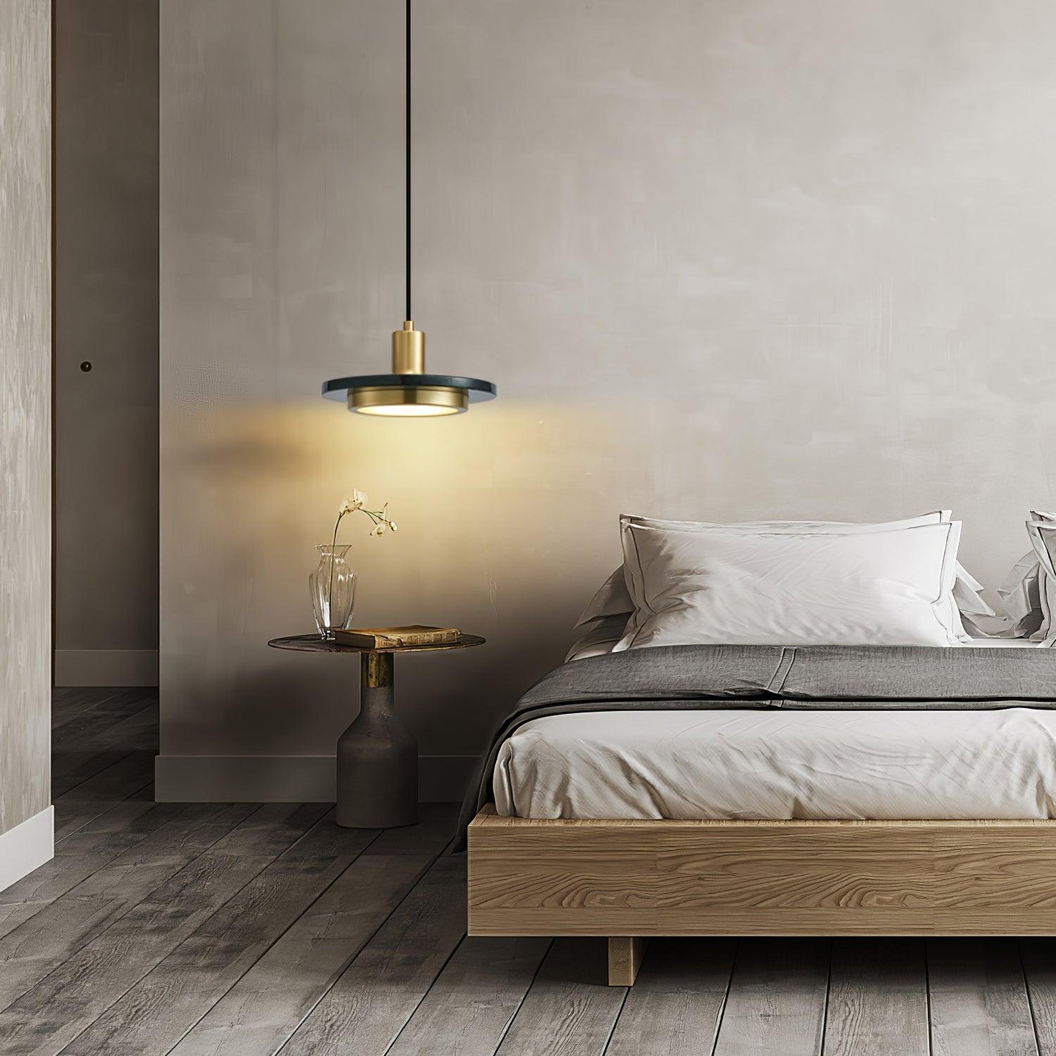 Modern Double Circle Pendant Light Fixture - Industrial Style Ceiling Lamp for Dining Room, Kitchen, Living Room & Bedroom