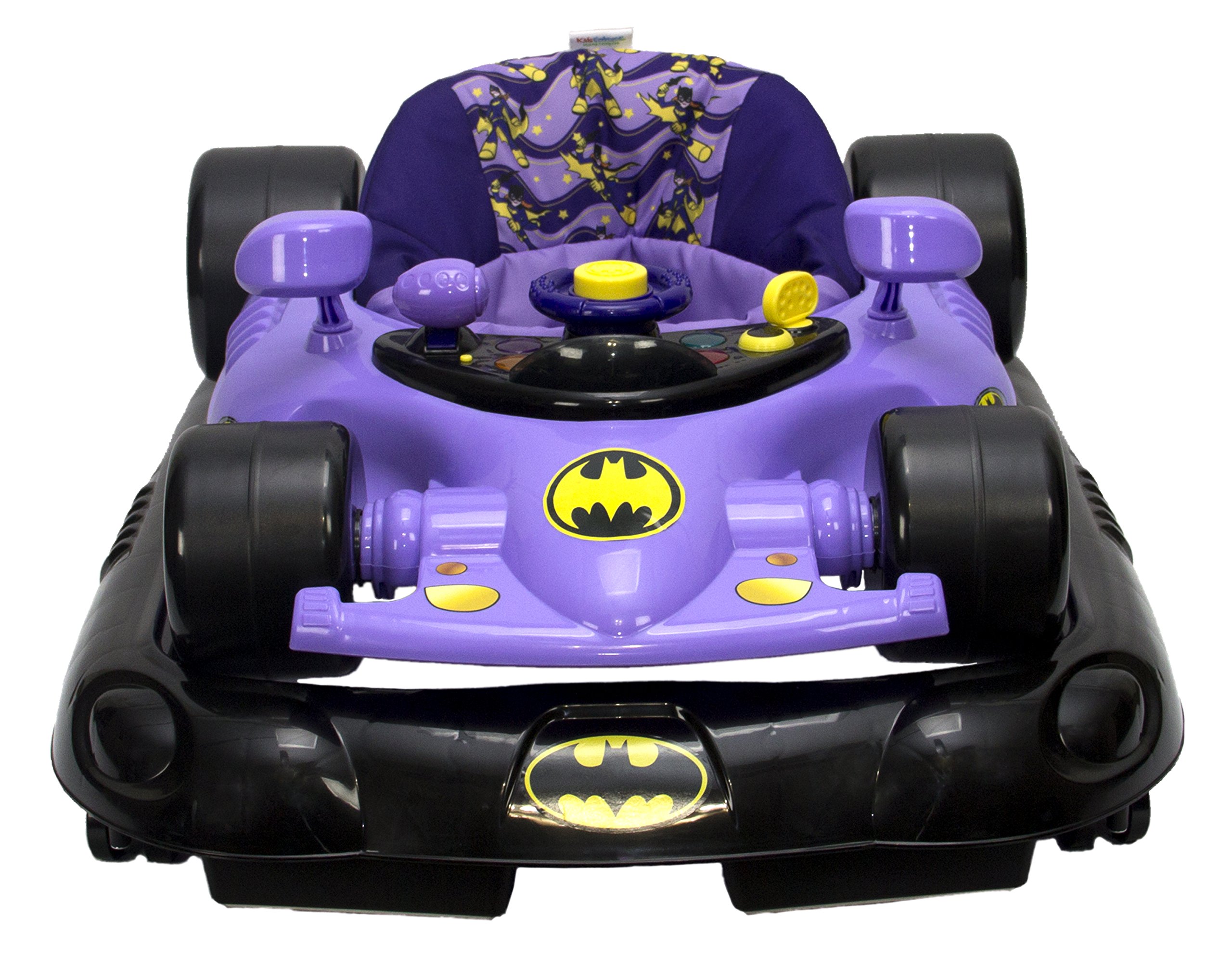 KidsEmbrace Batgirl Baby Activity Walker - DC Comics Themed Push Car with Music & Lights, Purple - Fun Learning Toy for Toddlers & Infants (Ideal for Indoor Play & Early Development)