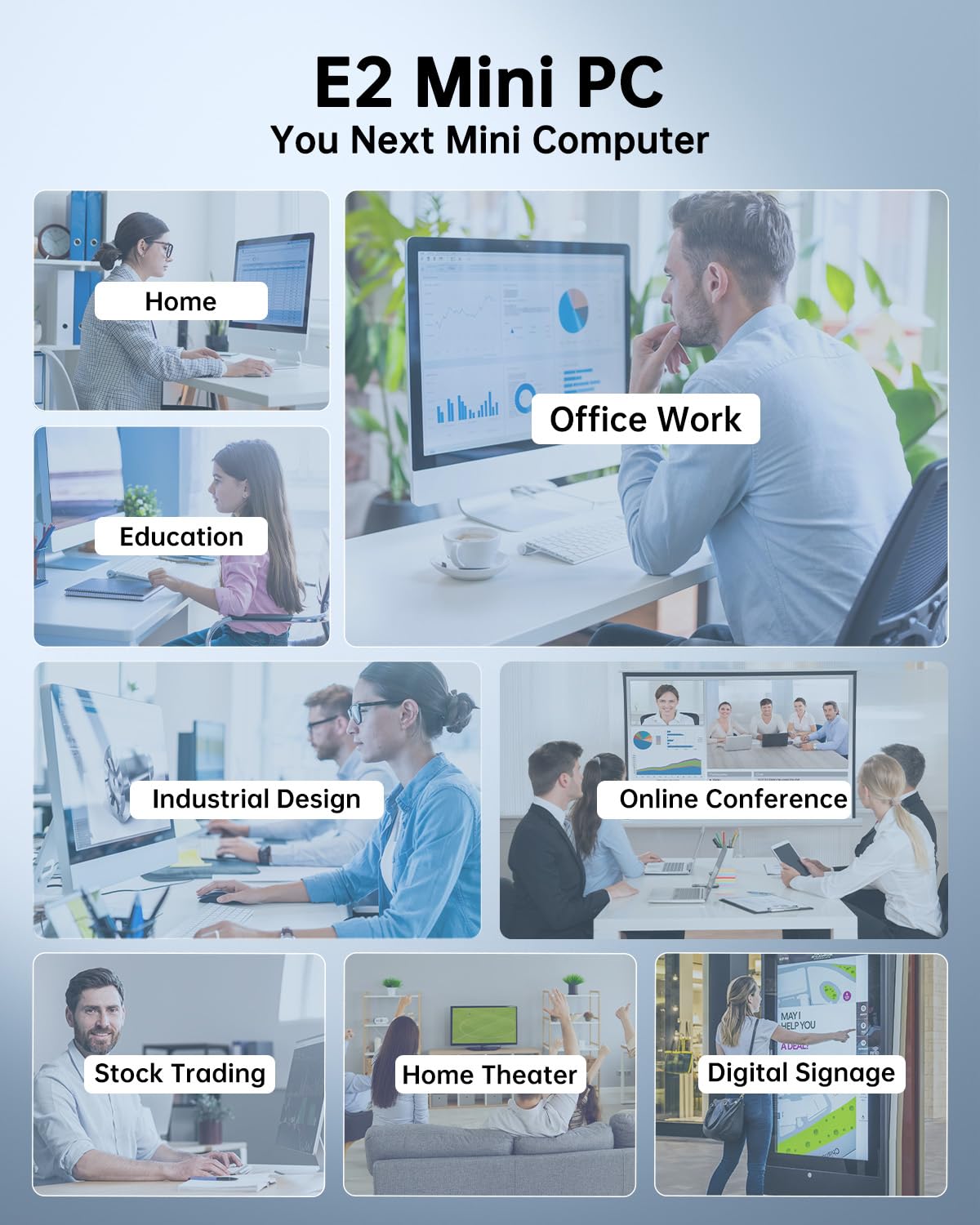 KAMRUI Essenx E2 Mini PC - 16GB RAM 512GB M.2 SSD, 12th Gen Intel Alder Lake N97 Processor (Up to 3.6GHz), Dual 4K UHD via HDMI+DP1.4, Gigabit Ethernet, WiFi 6, Bluetooth - Compact Desktop Computer for Home Office, Gaming & Business Use