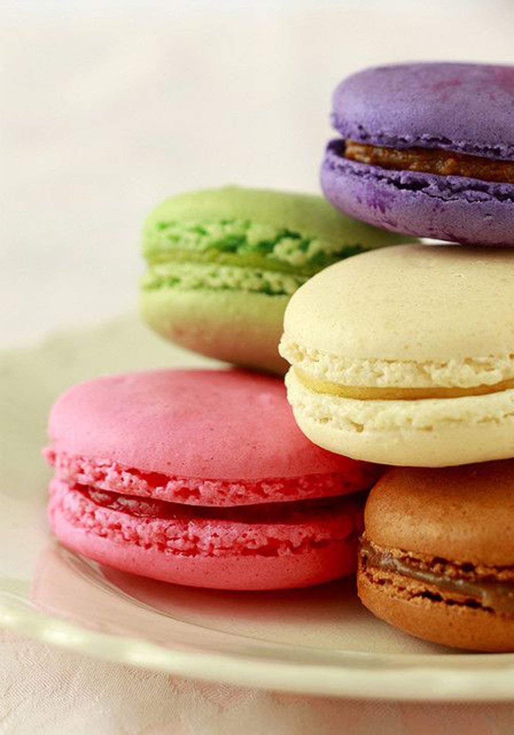 Webake Silicone Macaron Baking Mat Set of 2 - 54 Cavity Non-Stick Macaroon Template Sheet for Cookies, Pastries & French Desserts - Perfect for Home Bakers & Professional Chefs (Green)
