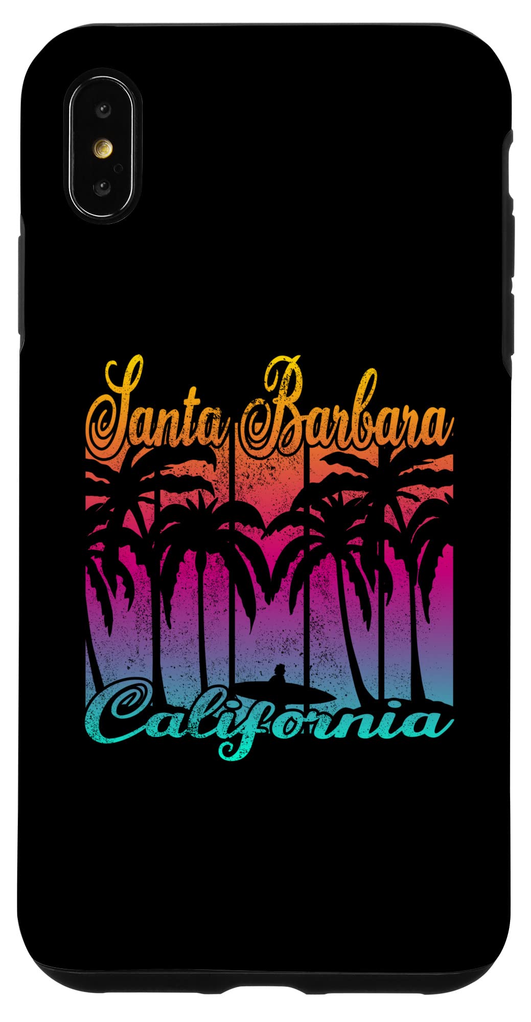 iPhone XS Max Santa Barbara California Surf Case - Durable Phone Cover for Beach & Outdoor Adventures - Perfect for Surfing, Swimming & Travel