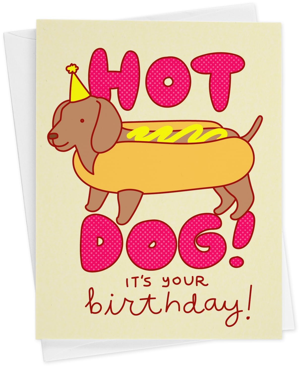 Funny Birthday Card - 'Hot Dog! It's Your Birthday!' | Humorous Greeting Card for Friends & Family | Perfect for Birthdays, Parties & Celebrations