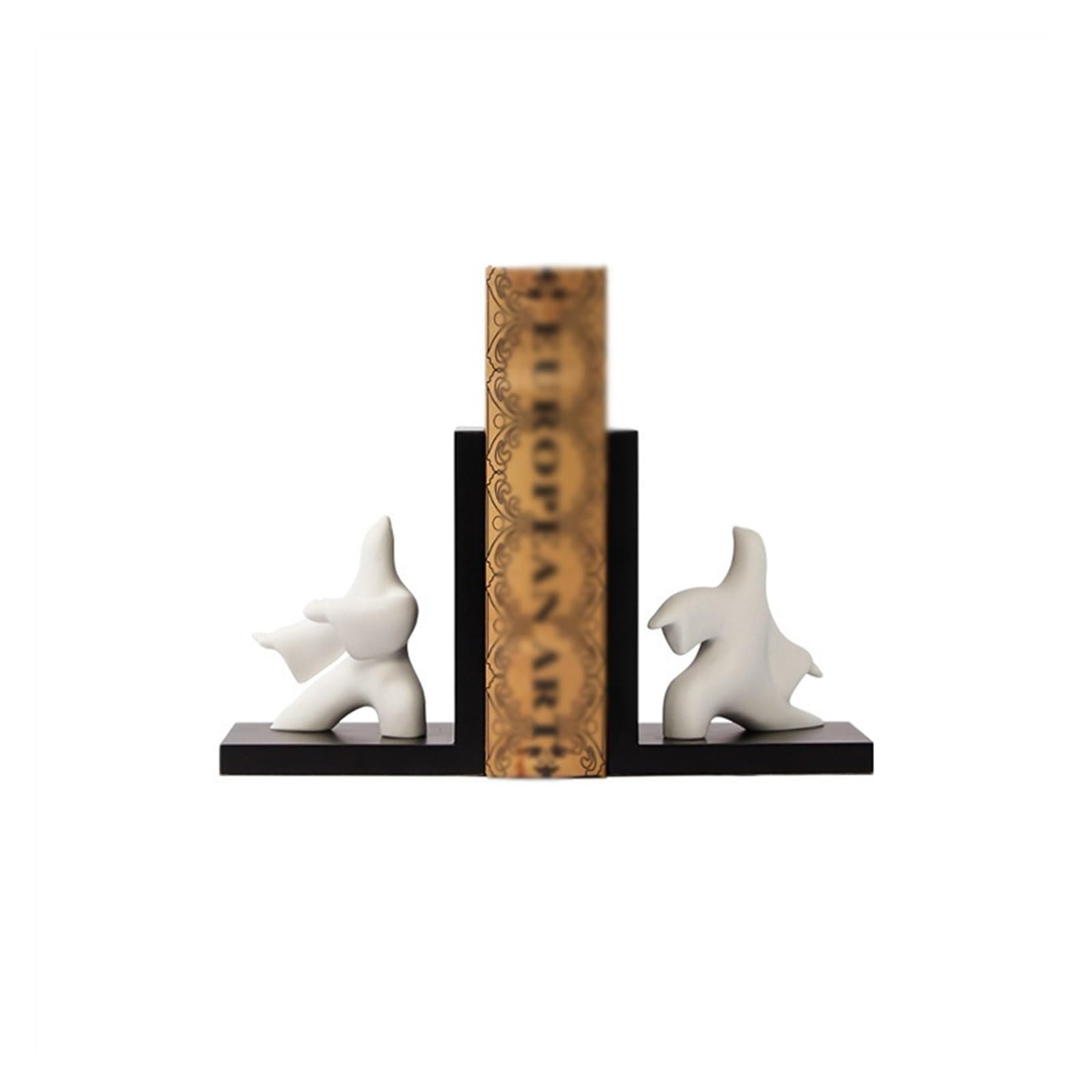 Decorative Resin Bookends - Chinese Zen Taiji Man Design for Shelves | Heavy Duty Book Ends for Library, Office, Home & School | Perfect for Organizing Books, Displaying Collectibles, and Adding Feng Shui to Your Space