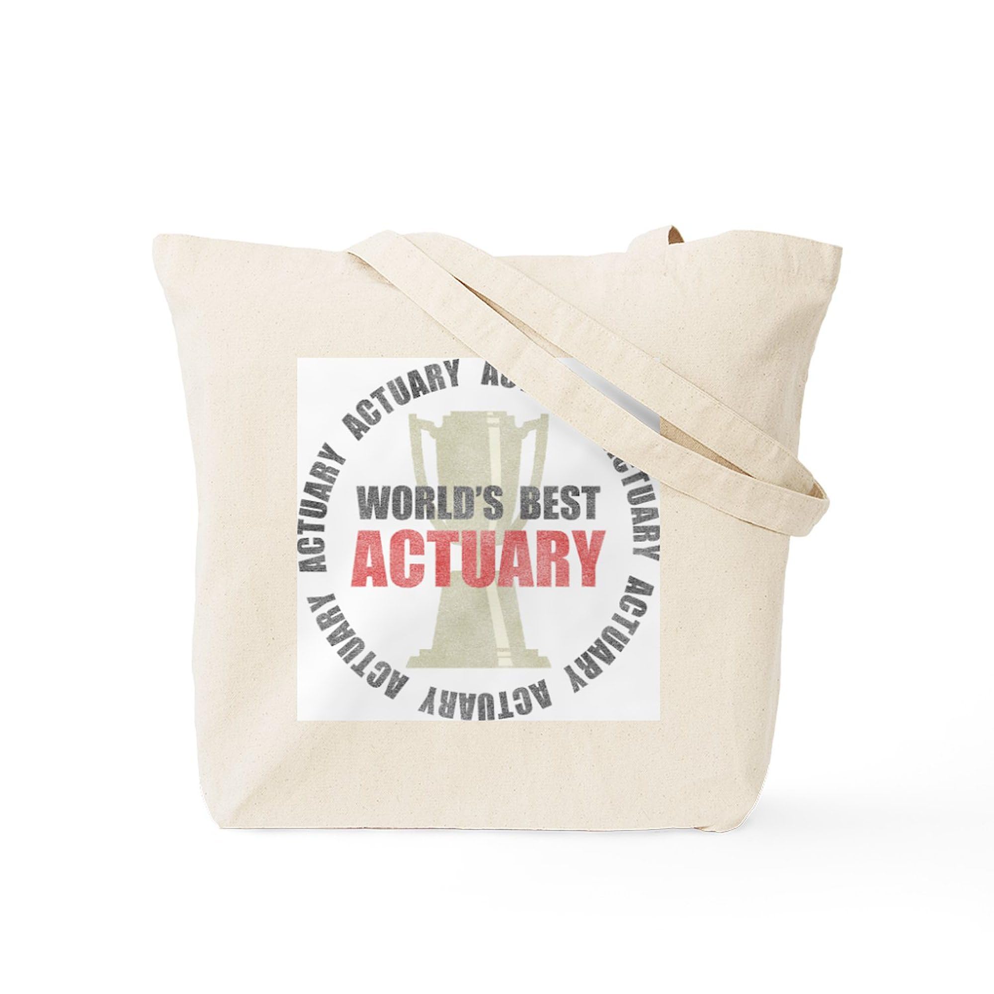 World's Best Actuary Tote Bag - Natural Canvas Reusable Shopping Bag for Work, Groceries & Everyday Use | Eco-Friendly & Durable