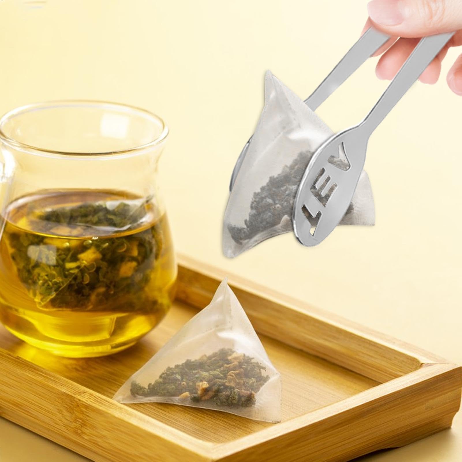 2 Pack Stainless Steel Tea Bag Squeezer Tongs - Durable Tea Bag Holder & Strainer Tool for Perfect Brewing - Ideal for Loose Leaf Tea, Herbal Infusions, Sugar Cubes & Lemon Slices - Great for Home, Office or Tea Shop Use
