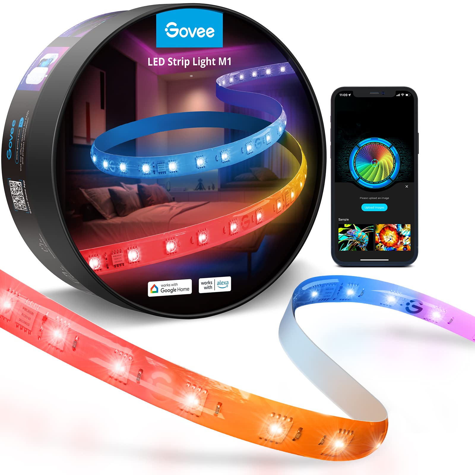 Govee RGBIC LED Strip Lights M1 with Matter, 16.4ft Smart WiFi Lights for Home Decor - Works with Apple Home, Alexa & Google Assistant - Perfect for TV Backlight, Gaming Setup, Bedroom & Cabinet Lighting
