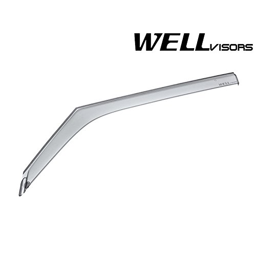 WellVisors Side Window Deflectors for Fiat 500L 2014-2020 Models - Clip-On Rain Guards & Wind Deflectors - Perfect for Rain Protection and Fresh Air Driving