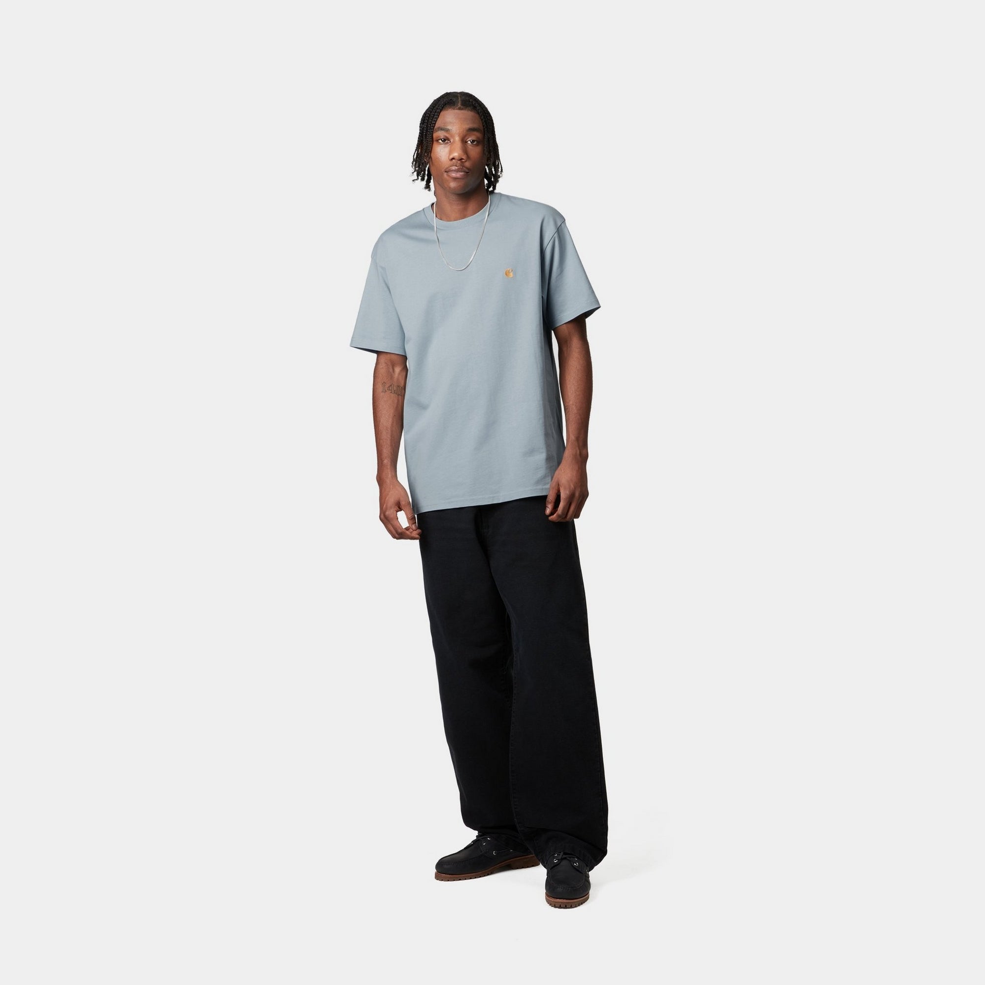 Chase T-Shirt for Men & Women | Soft Frosted Blue Cotton Tee - Perfect for Casual Wear, Gym, and Everyday Outfits