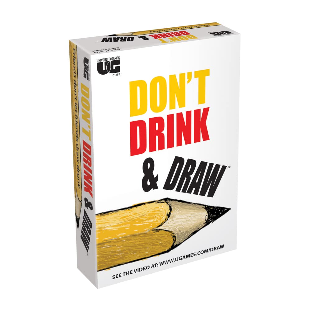 University Games Don't Drink and Draw - Hilarious Adult Party Game for Game Nights & Social Gatherings - Perfect for Friends, Family & College Students