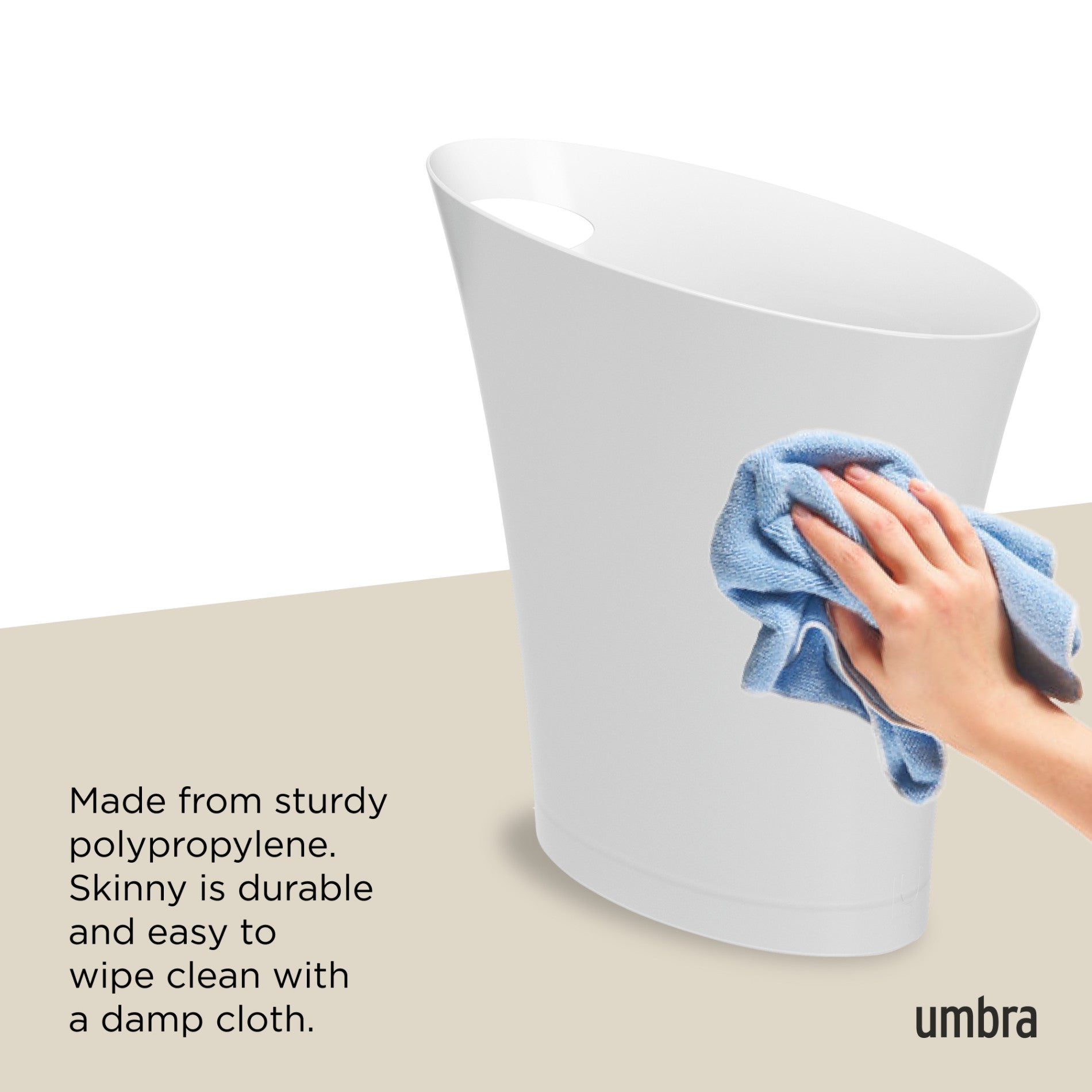 Small Slim Trash Can for Bathroom & Office - Space Saving Mini Garbage Bin for Tight Spaces