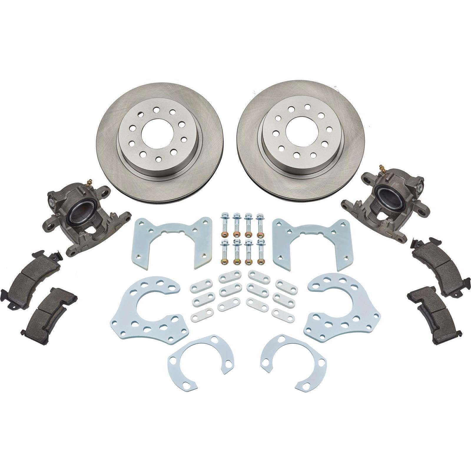 Speedway Motors Universal Rear-End Disc Brake Conversion Kit - Fits Ford 8 & 9 Inch Axles - Complete Bolt-On Kit for Easy Installation & Enhanced Stopping Power - Perfect for Classic Car Upgrades & Performance Street Vehicles
