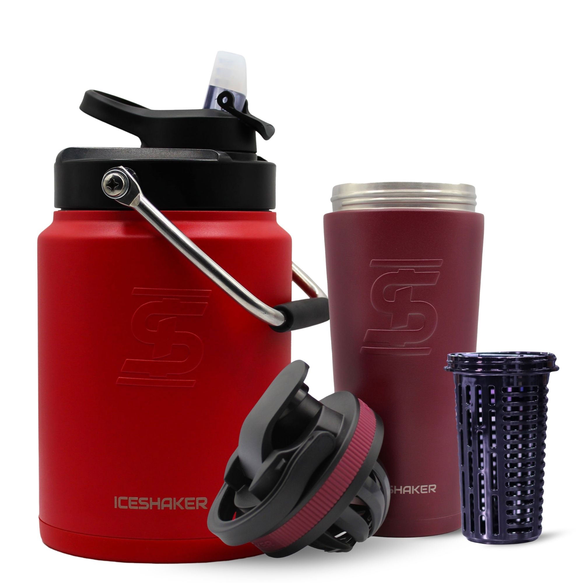 Premium Ice Shaker Hydration Pack - Insulated Water Bottle for Gym, Workout & Outdoor Sports - Leakproof & BPA-Free Shaker Cup for Protein Shakes & Cold Drinks