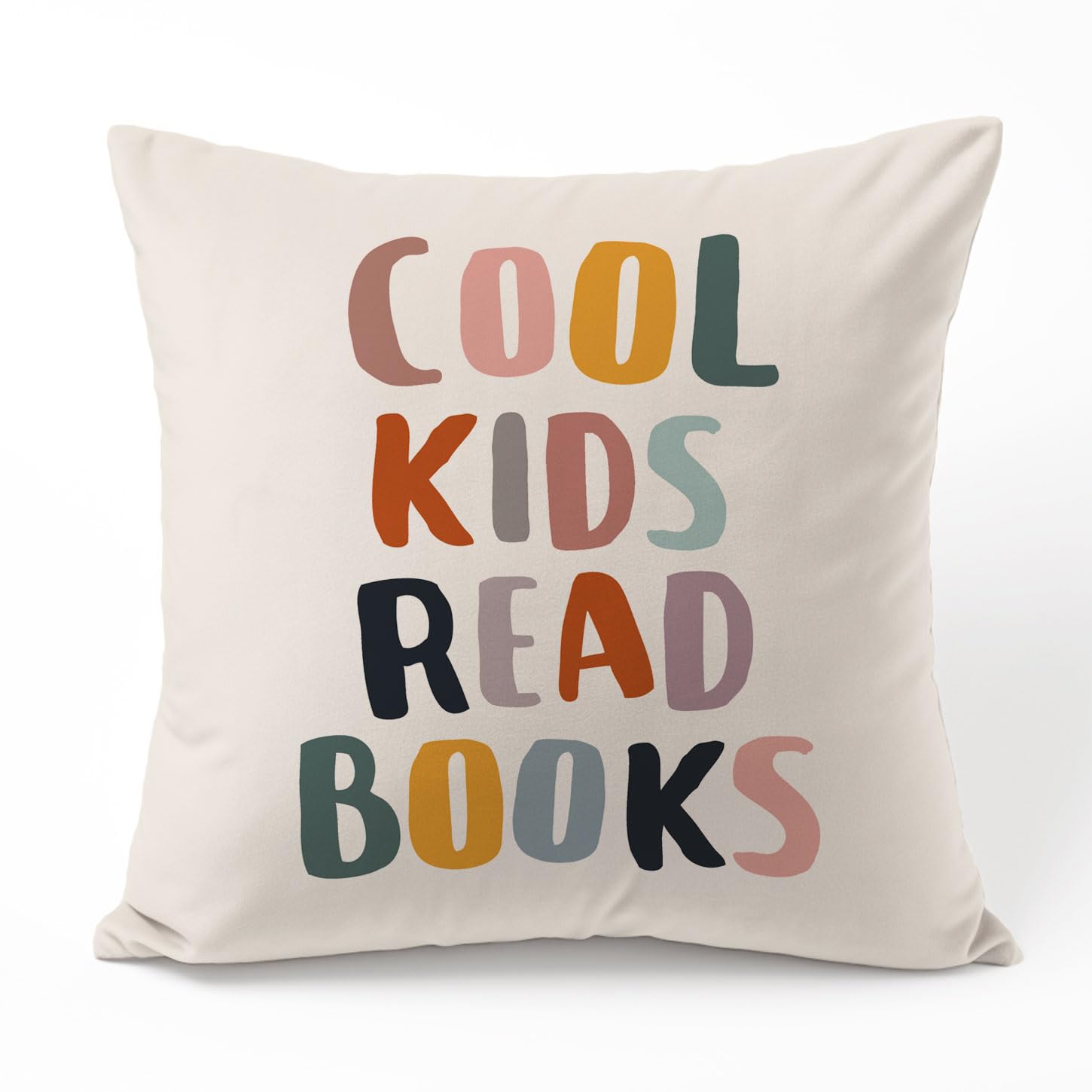 Cool Kids Read Books Pillow Covers - Reading Pillow Case for Book Lovers, Unique Teacher Gift, Kids Room & Classroom Decor - Perfect for Reading Corners & Cozy Reading Nooks