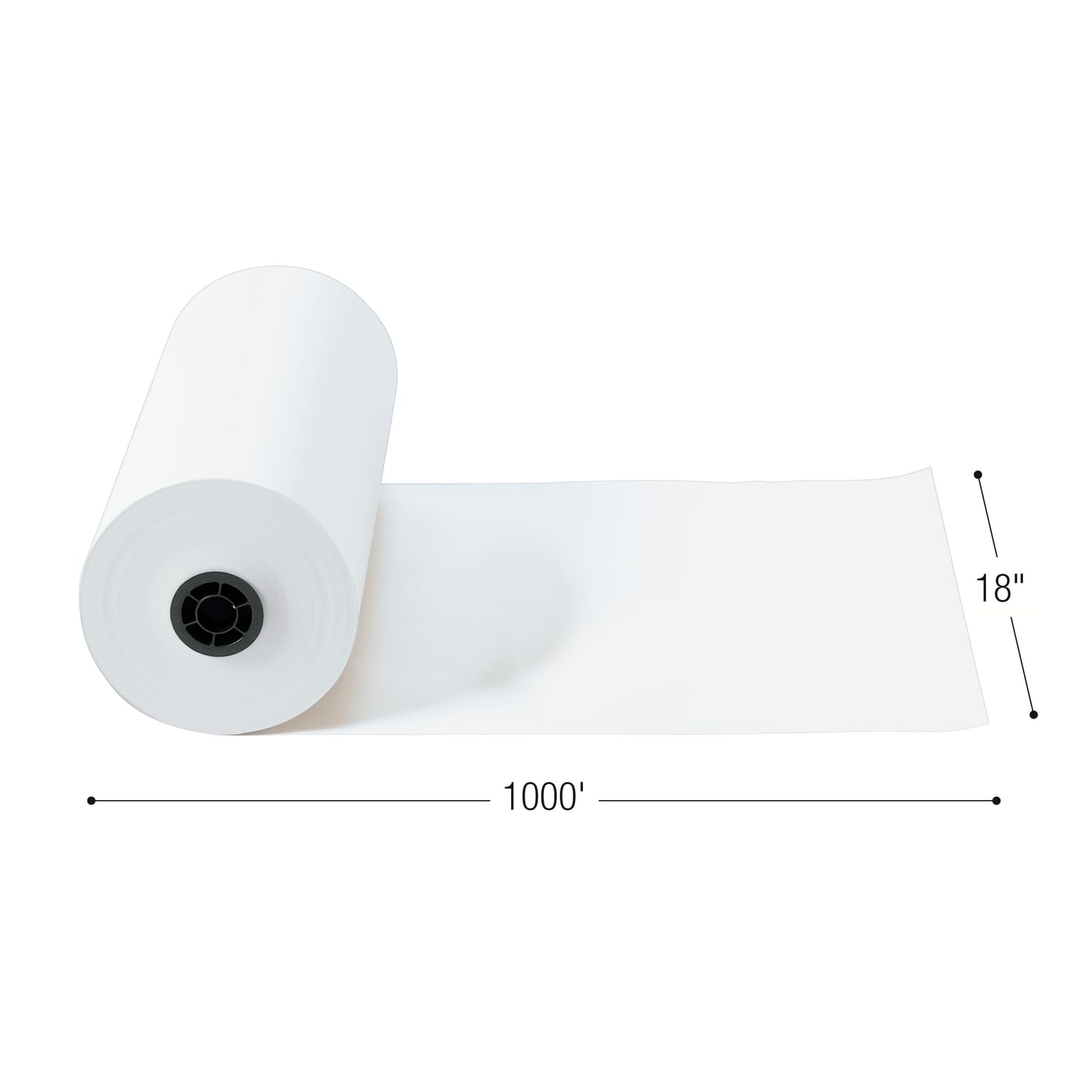 18 Inch Wide 1000 Feet Long White Butcher Paper Roll - 40 lb Heavy Duty Kraft Paper for Art, Crafts, Drawing, Painting & Classroom Use - Ideal for Kids' School Projects, Coloring, Wrapping & Food Safe Butcher Paper