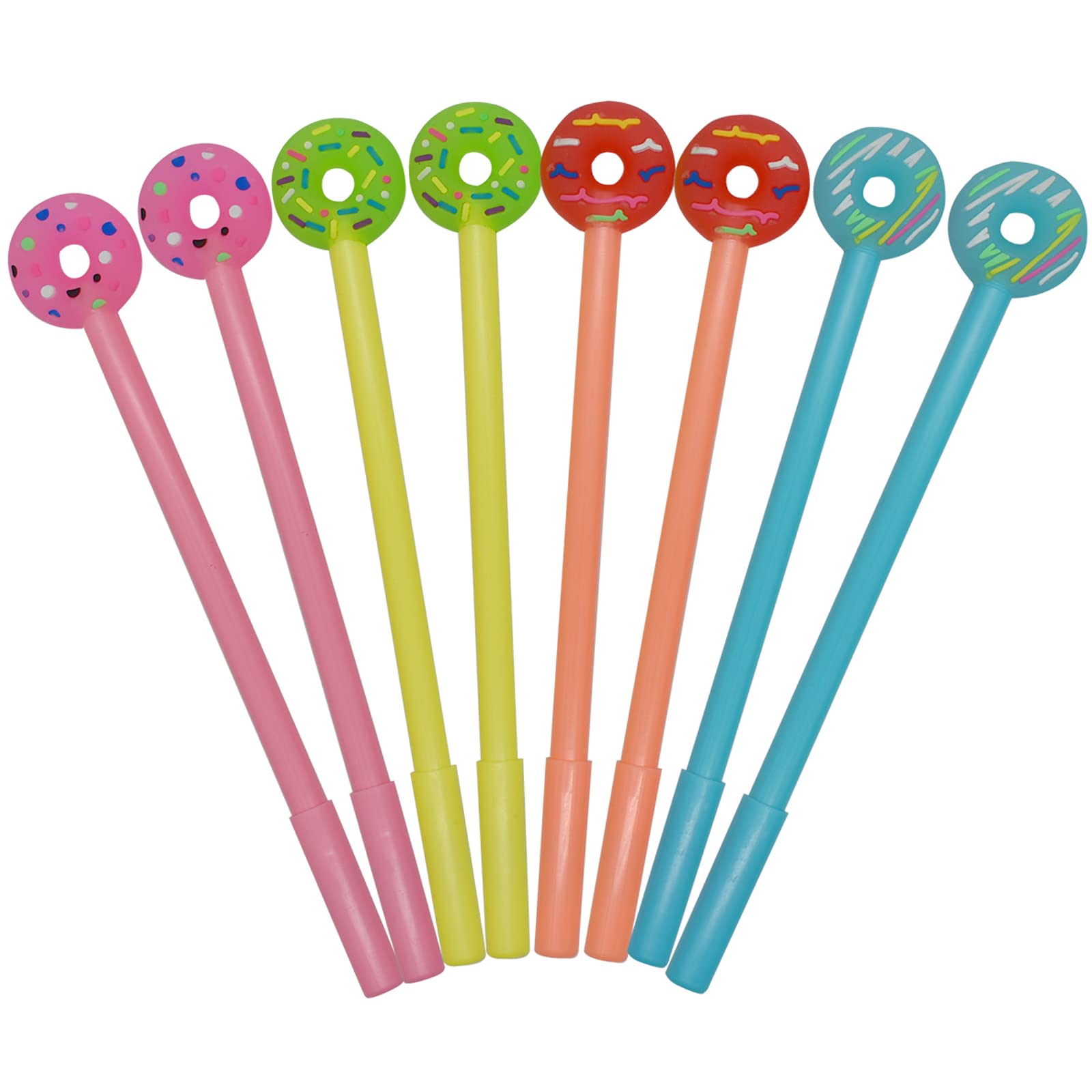 28 PCS Donuts Gel Pens - Cute Kawaii Writing Pens with Black Ink for Students, Office & School Supplies - Perfect for Note Taking, Journaling, Party Favors & Gift Giving